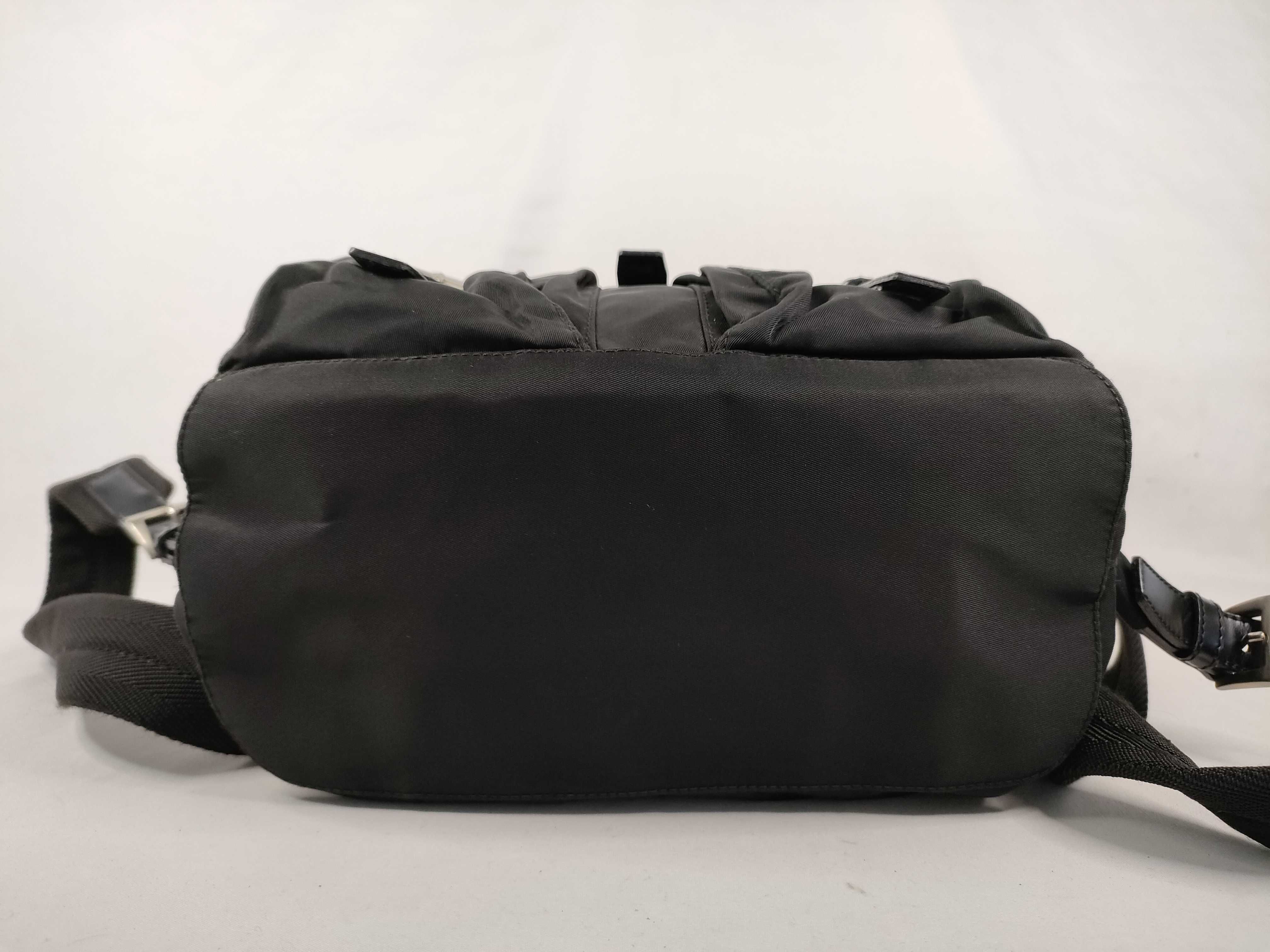 Nylon Prada B6677F Tessuto Nylon Leather Belt Backpack Rucksack — view 7
