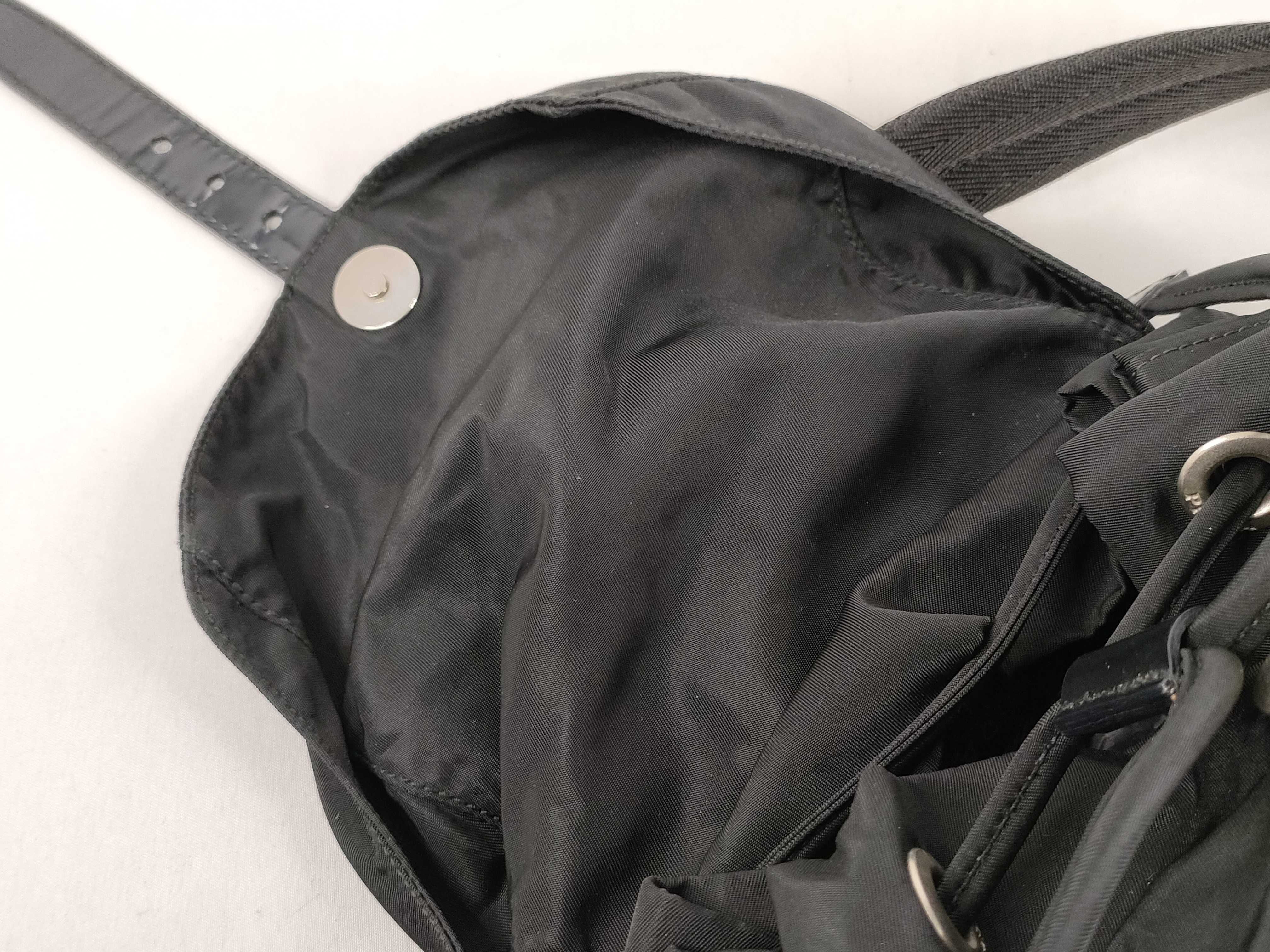Nylon Prada B6677F Tessuto Nylon Leather Belt Backpack Rucksack — view 8