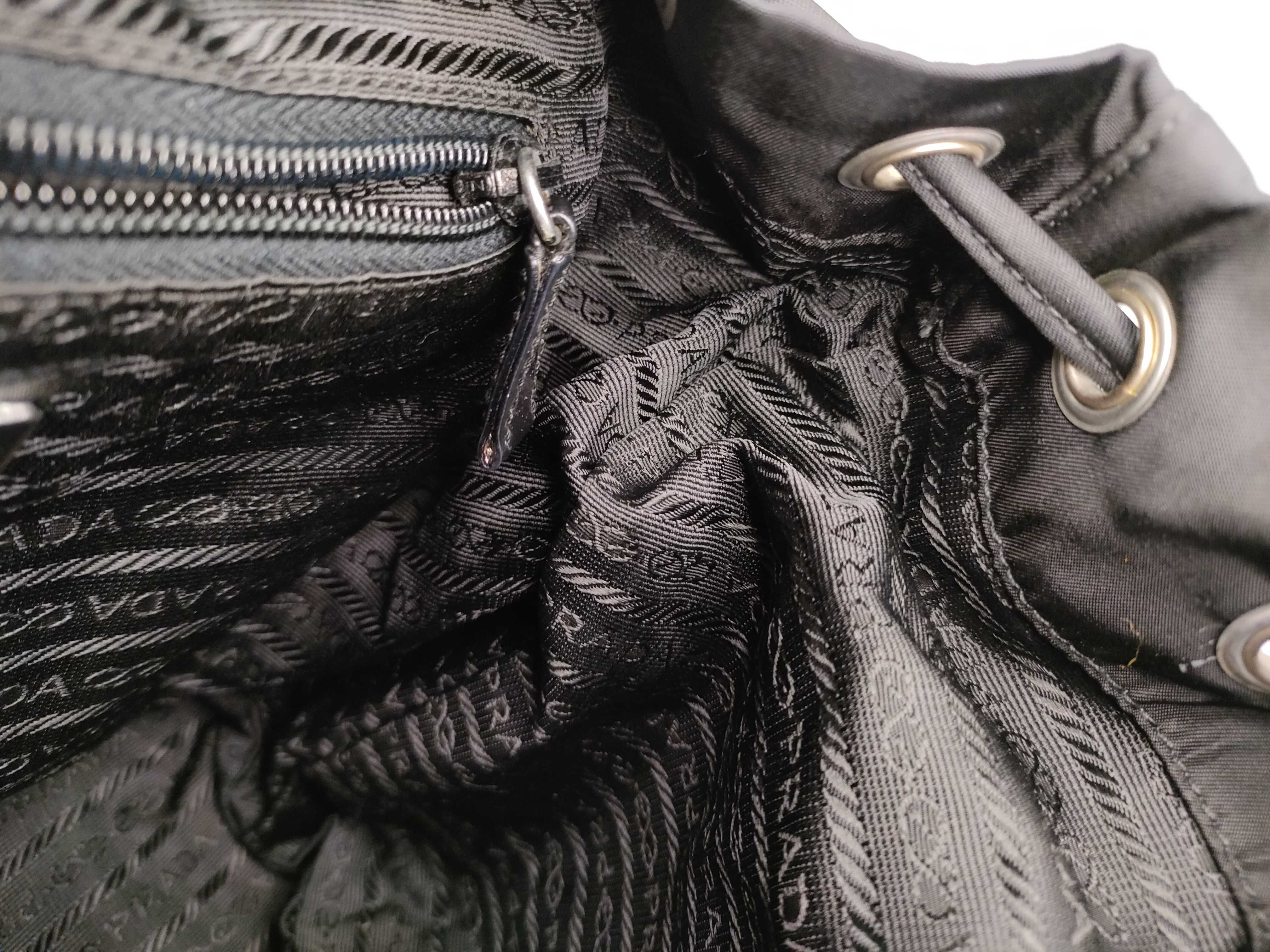 Nylon Prada B6677F Tessuto Nylon Leather Belt Backpack Rucksack — view 9