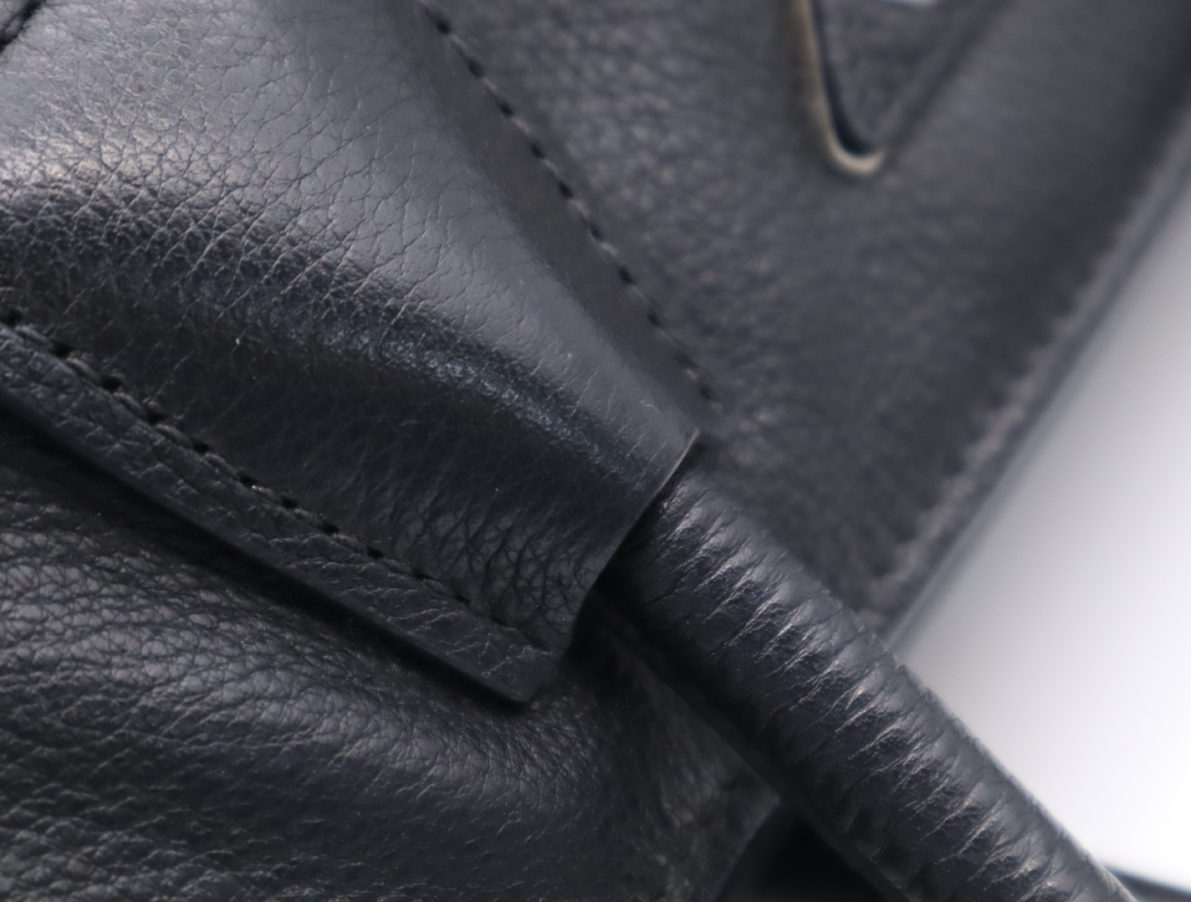 Leather Tote Bag with Black Leather, Silver Hardware, Shoulder Strap, and Card Holder — view 9