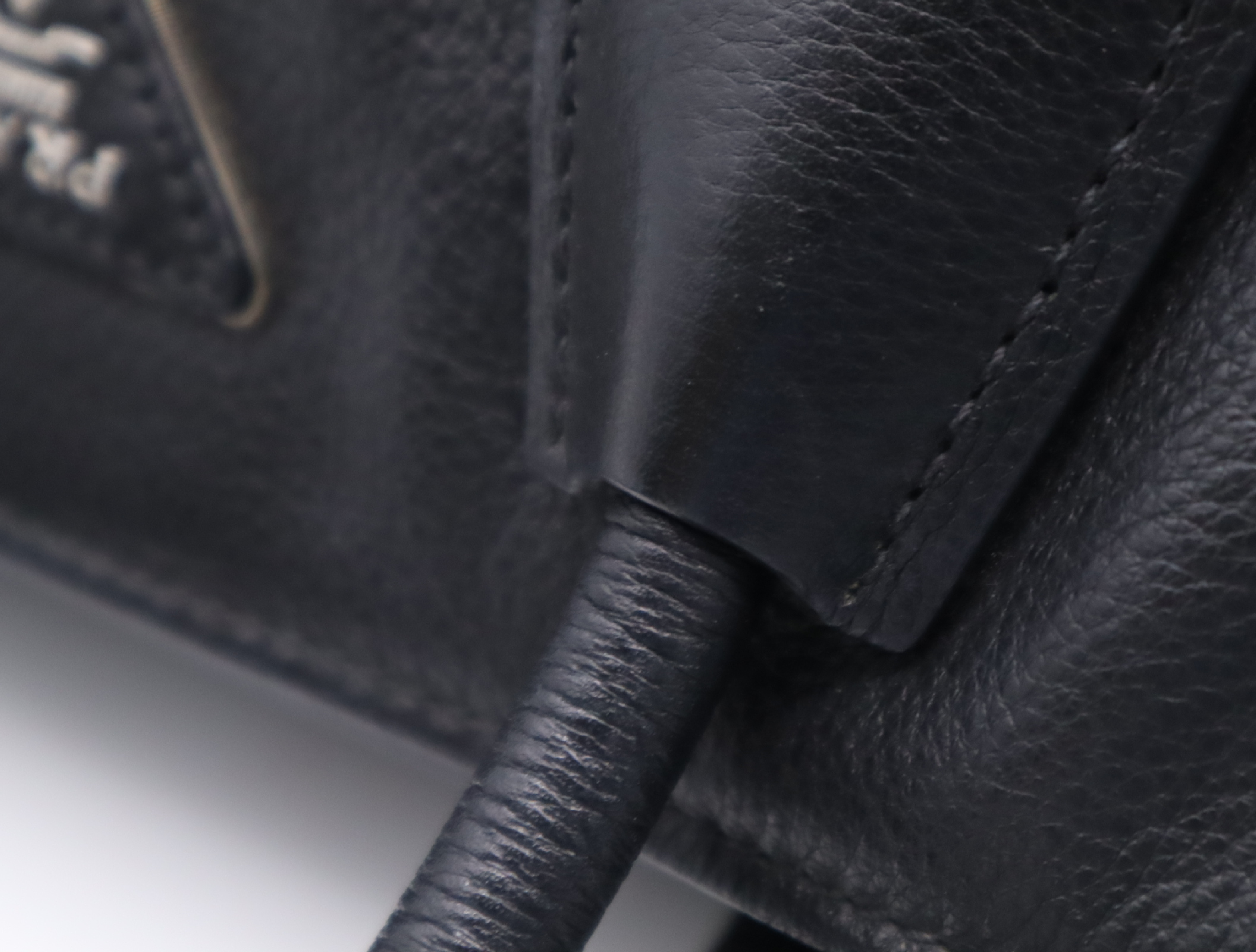 Leather Tote Bag with Black Leather, Silver Hardware, Shoulder Strap, and Card Holder — view 10