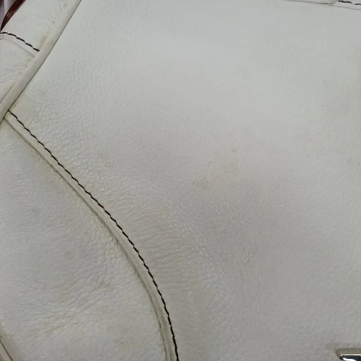 Saddle Leather Handbag, White — view 11