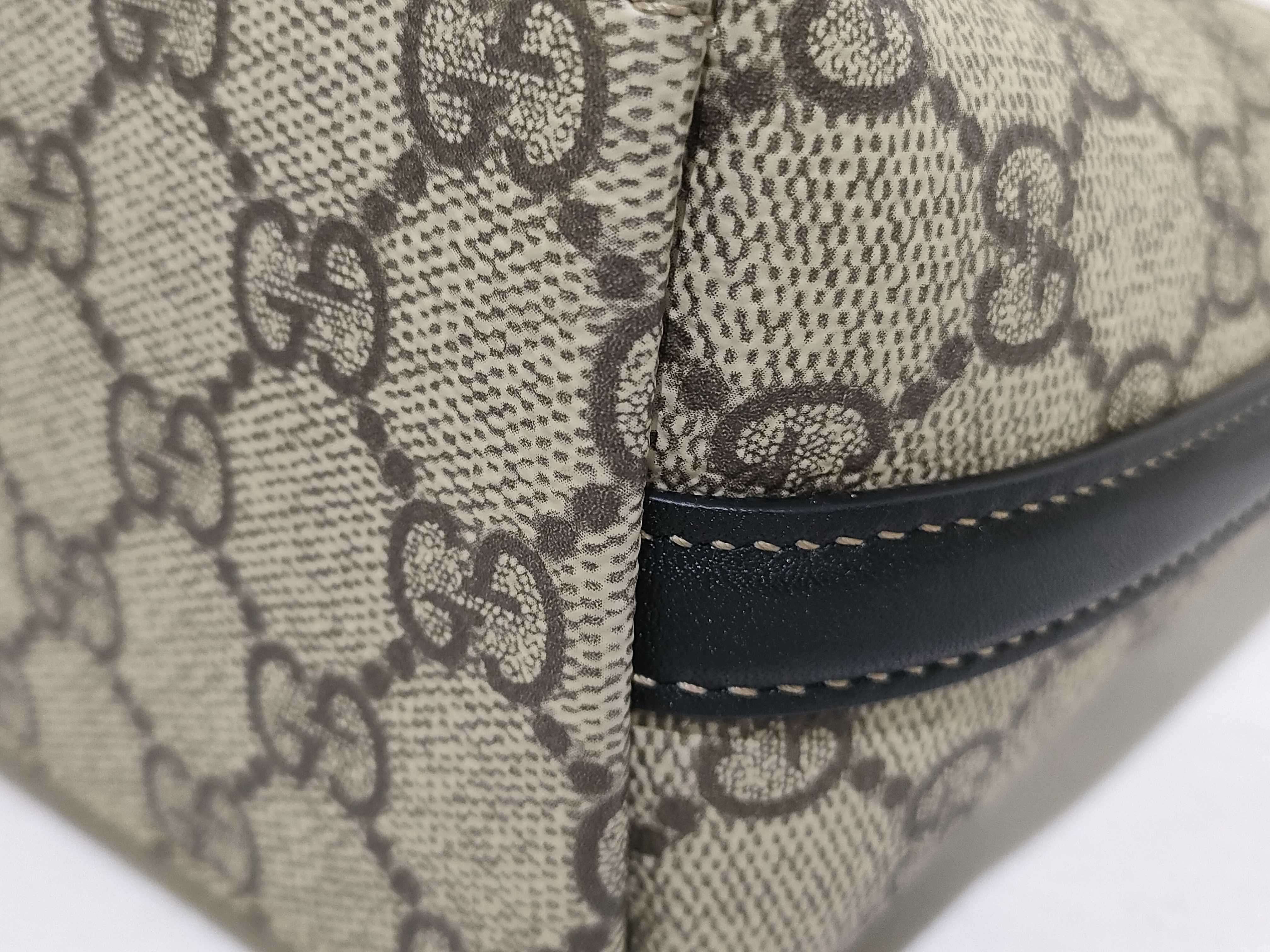 GG Supreme Nano Bucket PVC x Leather Shoulder Bag Beige x Black 847090 Shoulder Bag — view 14