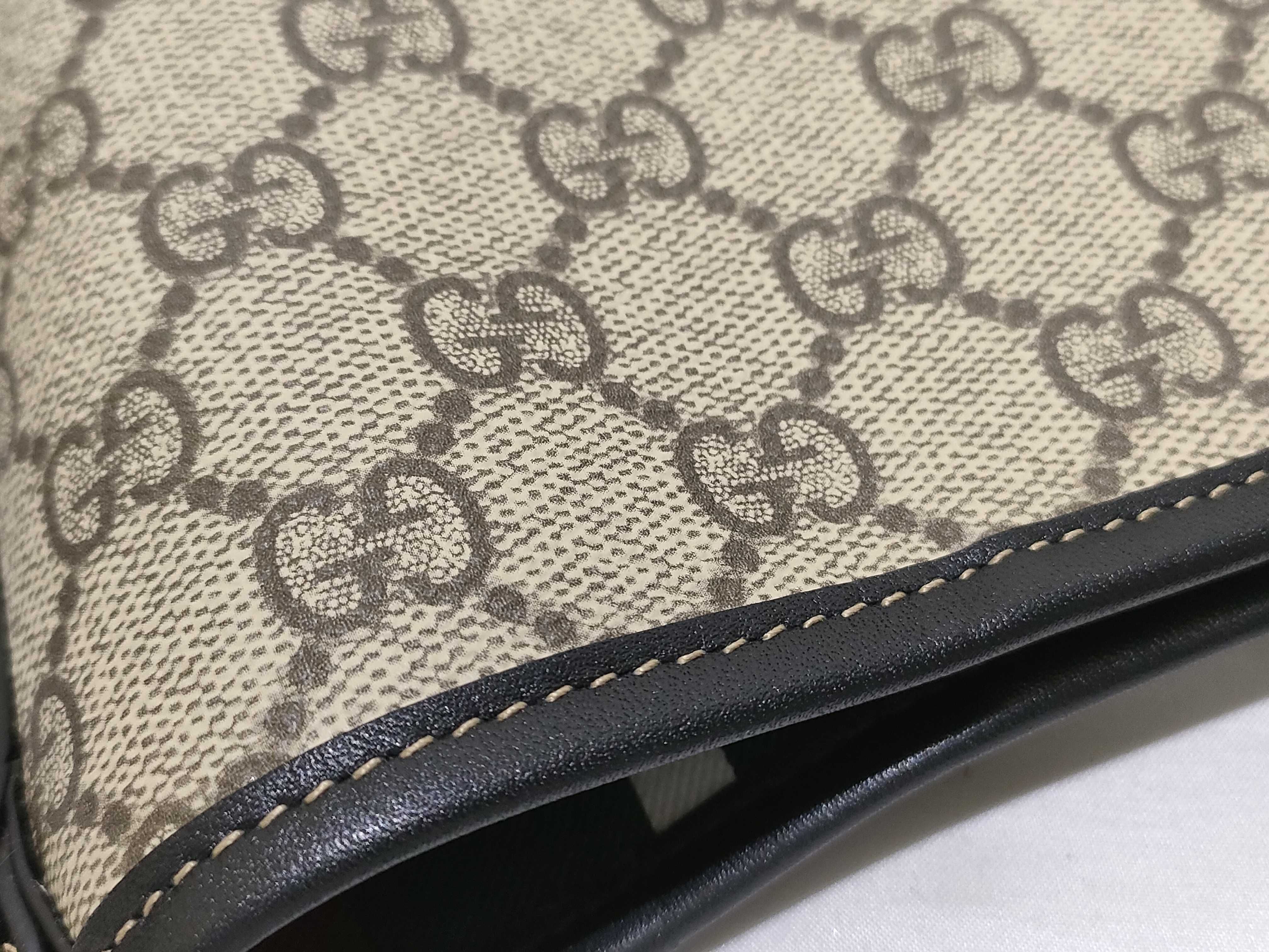 GG Supreme Nano Bucket PVC x Leather Shoulder Bag Beige x Black 847090 Shoulder Bag — view 15