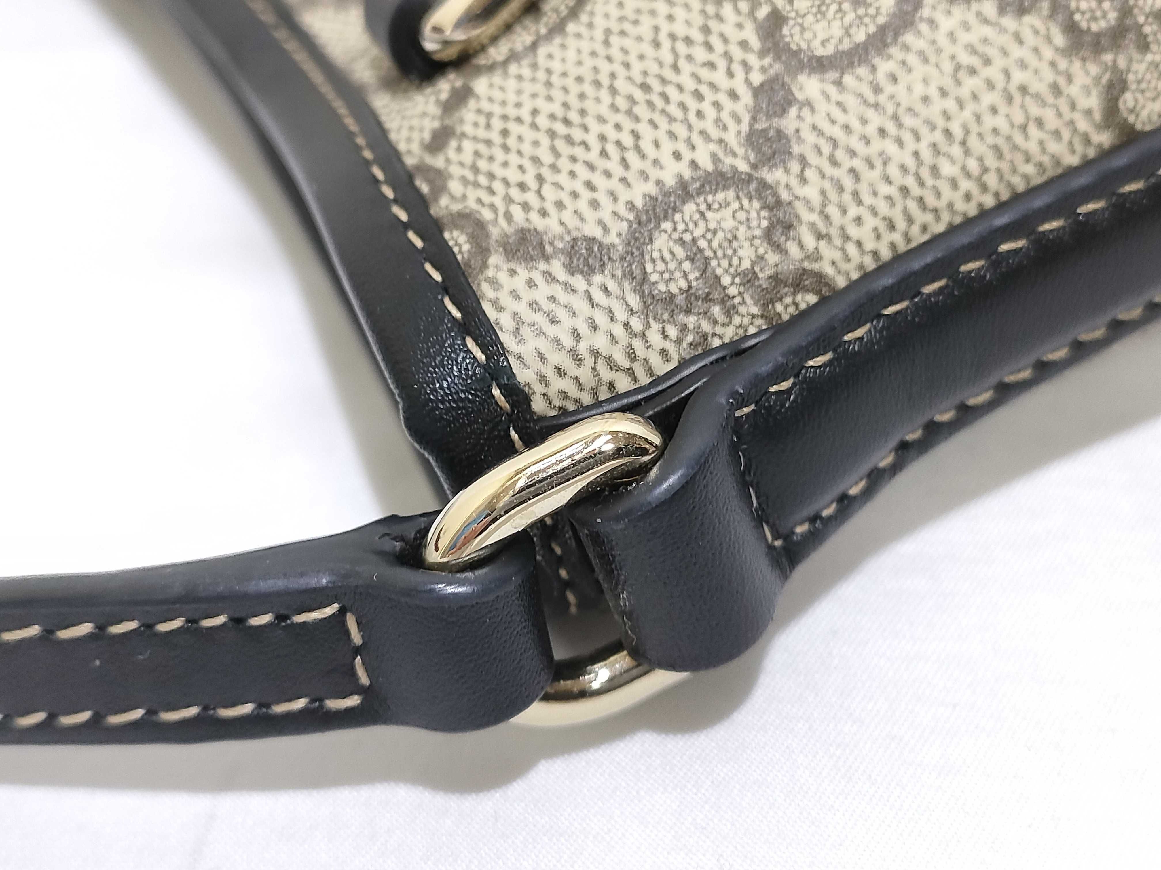 GG Supreme Nano Bucket PVC x Leather Shoulder Bag Beige x Black 847090 Shoulder Bag — view 5