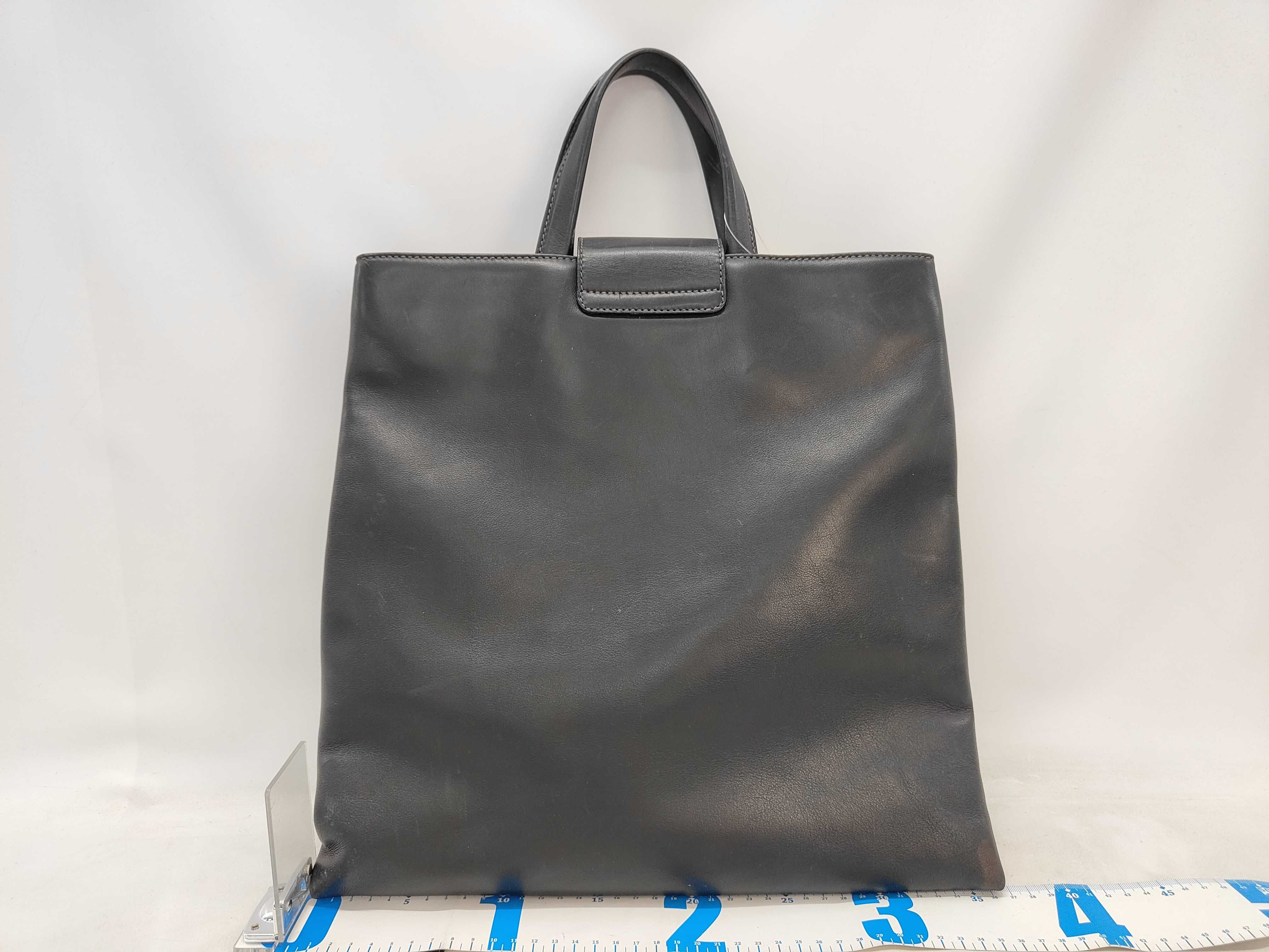 leather tote bag — view 2