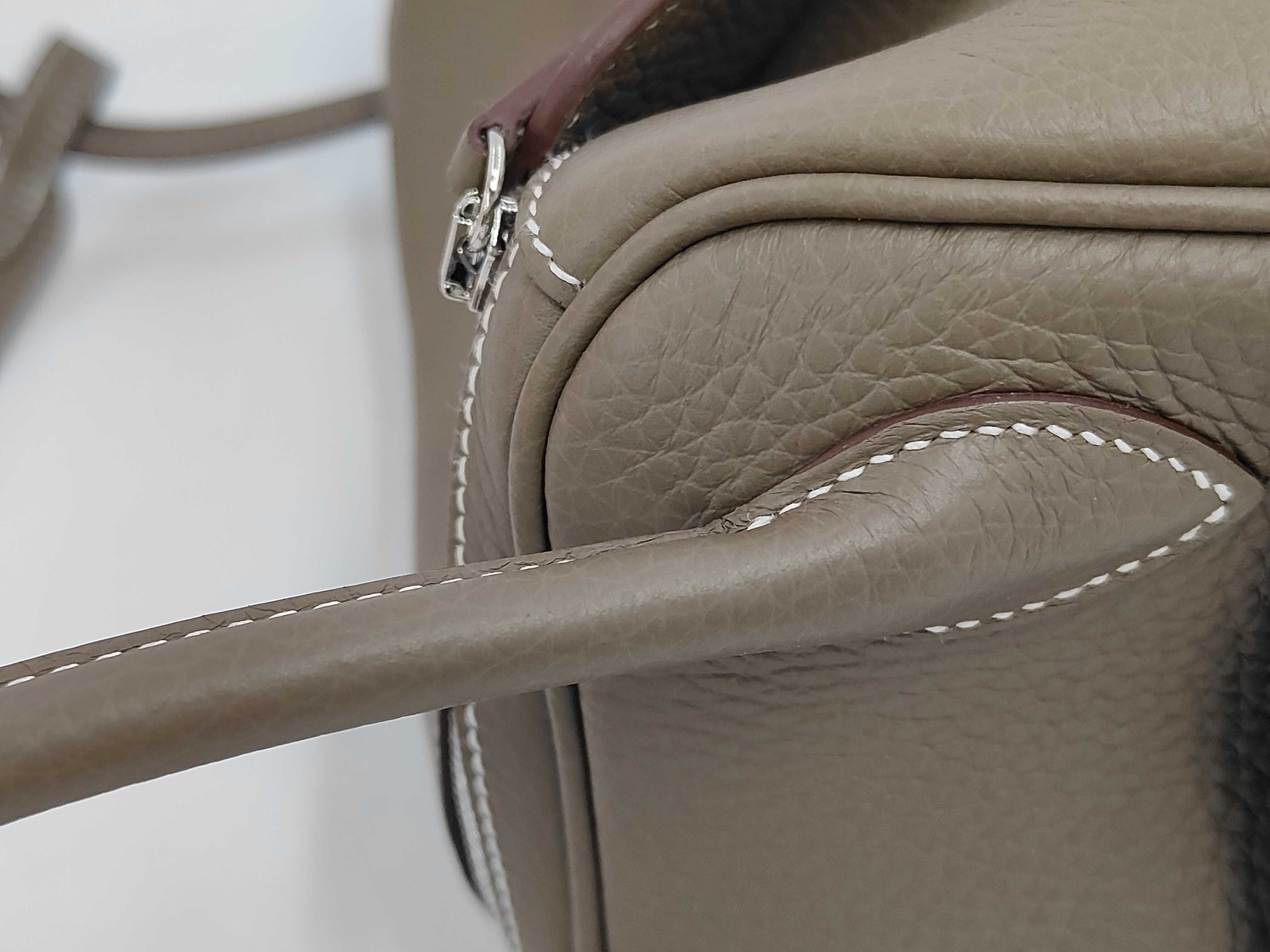 Lindy 26 Taurillon Clemence Etoupe Silver Hardware G Stamp Handbag — view 5