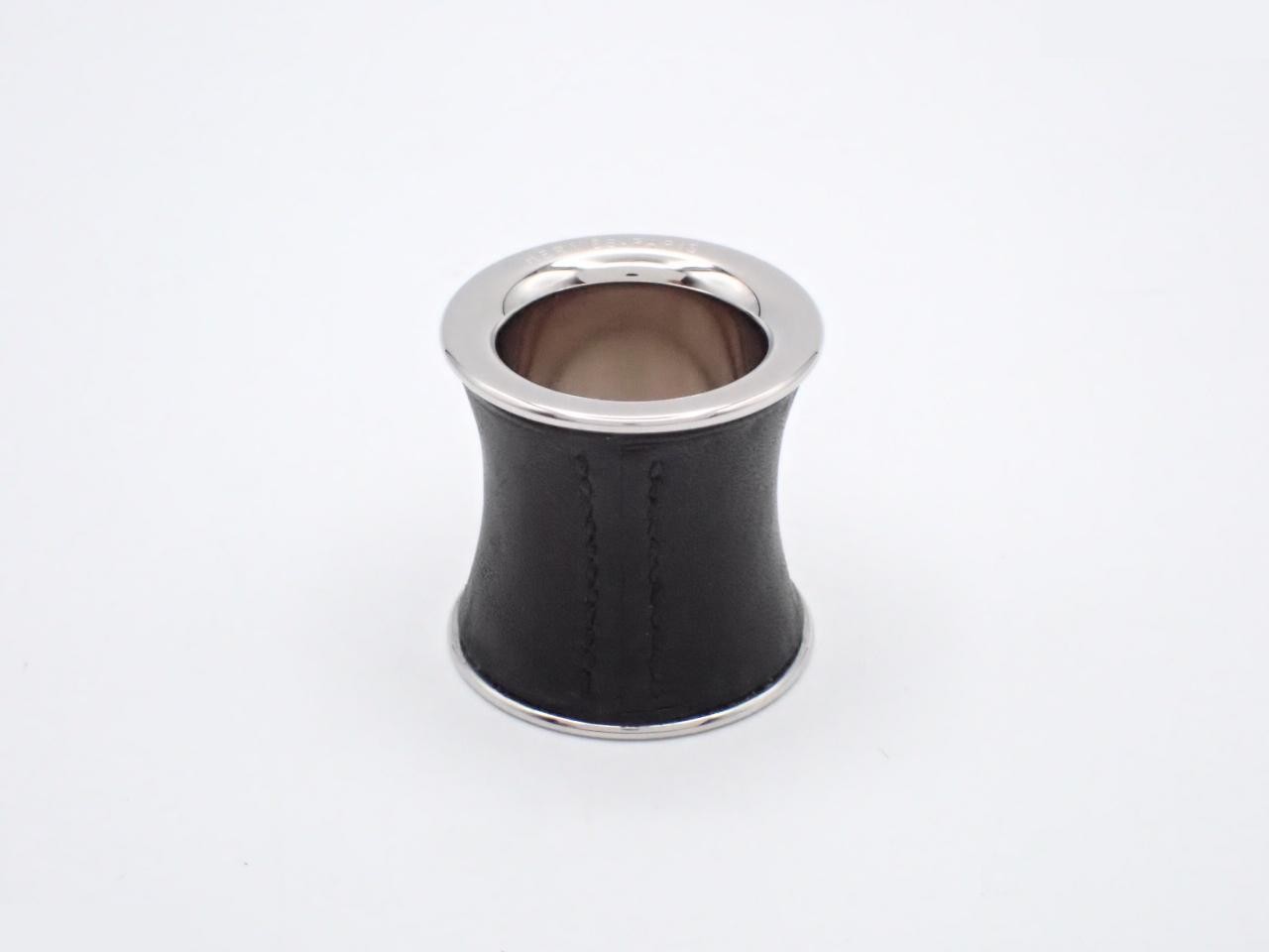 Scarf ring, black/silver
