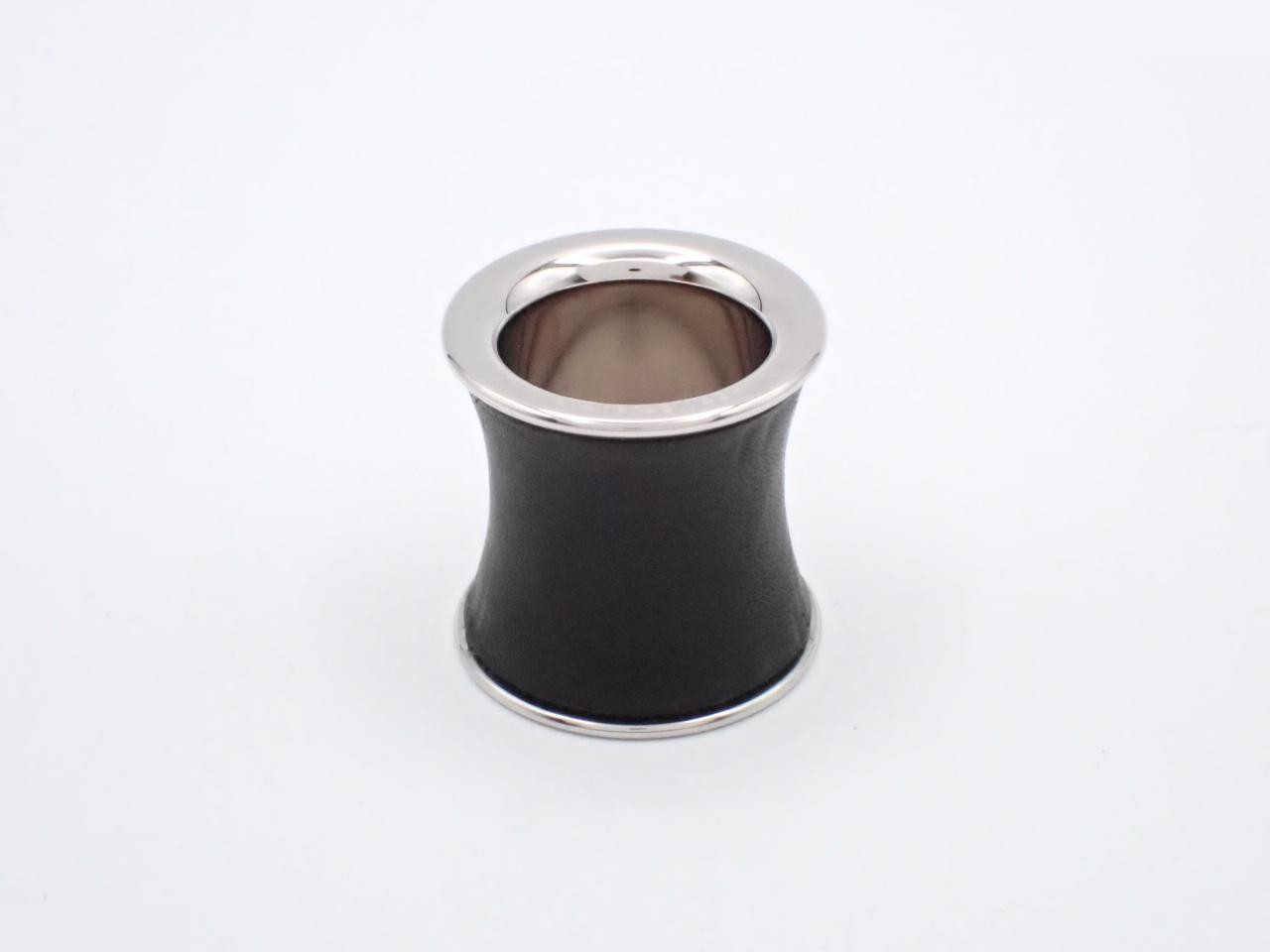 Scarf ring, black/silver — view 2