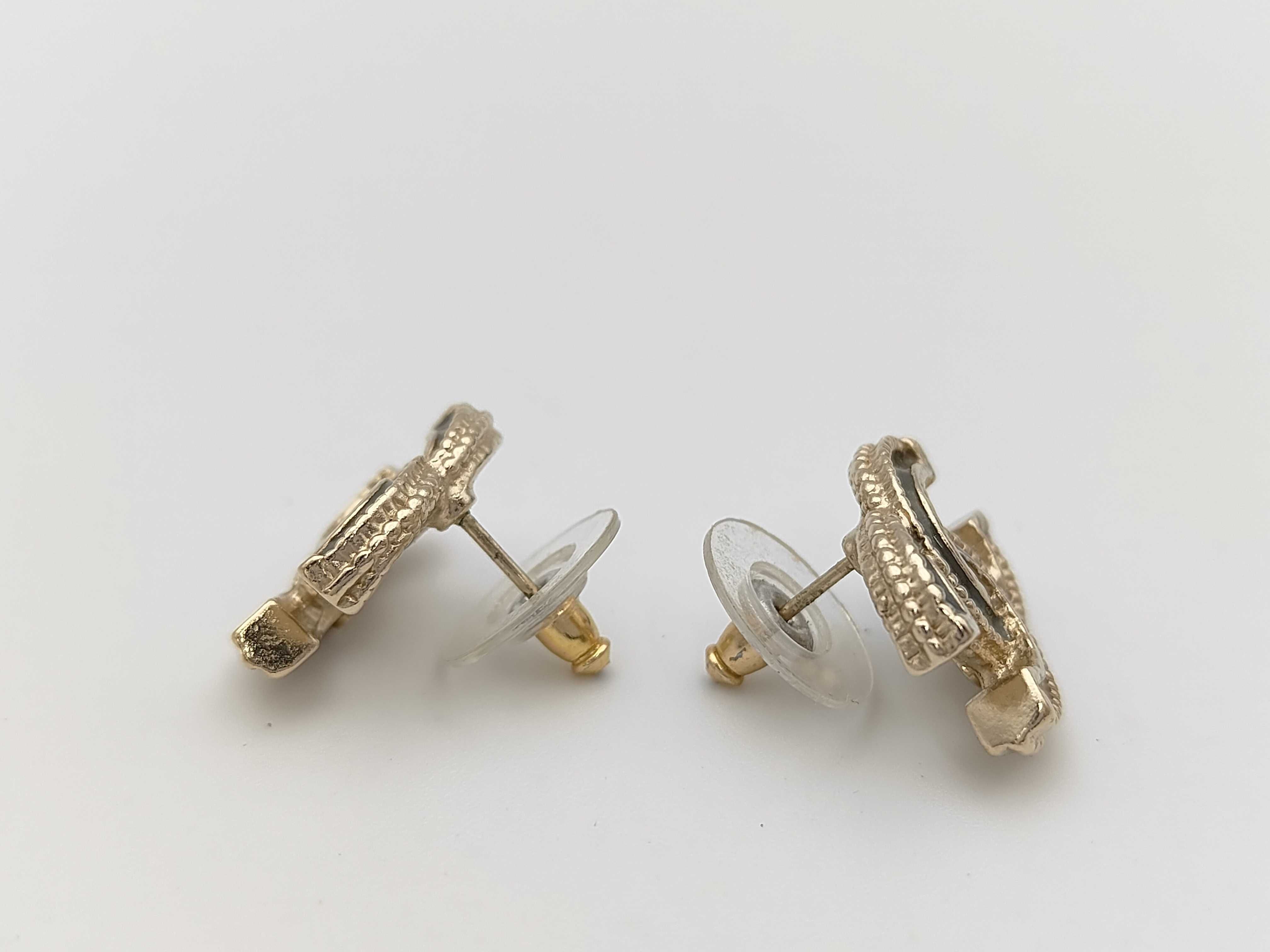 CC logo earrings — view 3