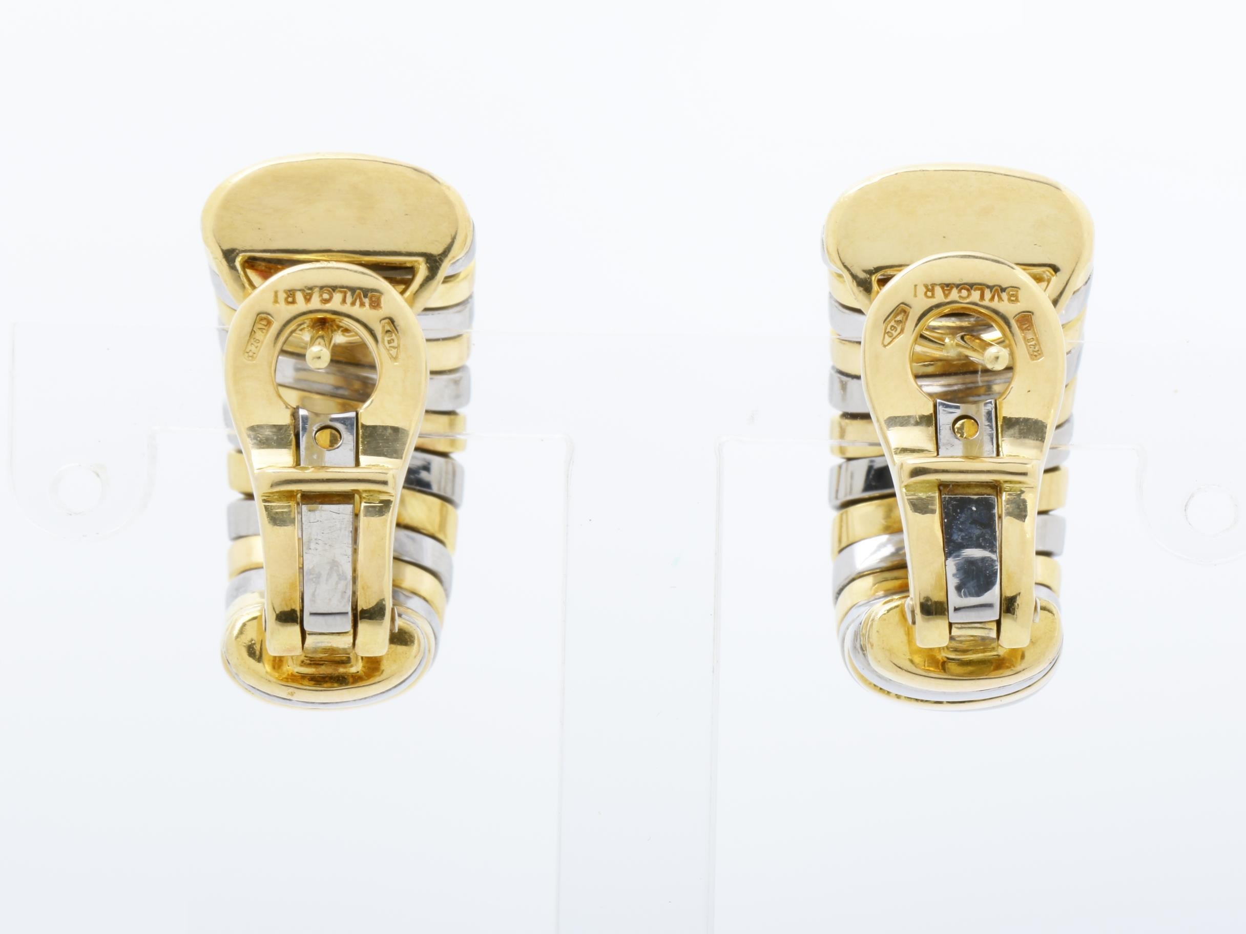 Tubogas earrings, 18K yellow gold/stainless steel, 20.3g — view 4