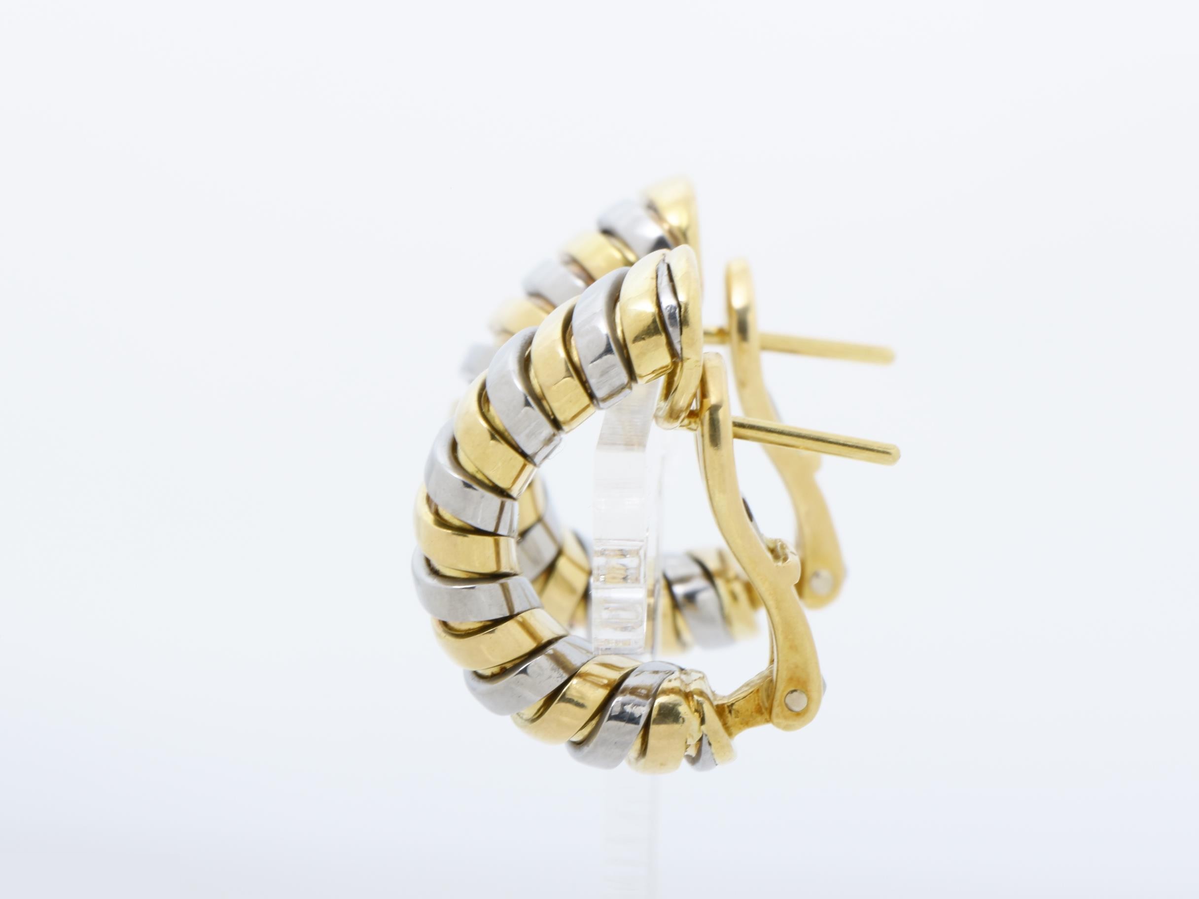 Tubogas earrings, 18K yellow gold/stainless steel, 20.3g — view 5