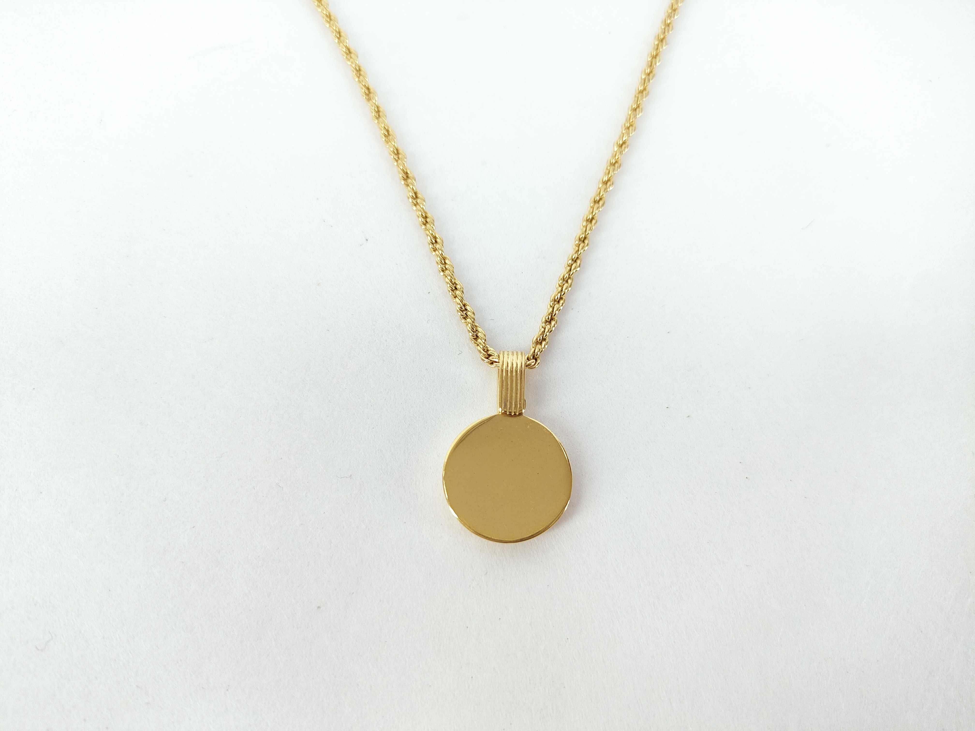 CD Logo Necklace GP Gold Scratches Necklace — view 2