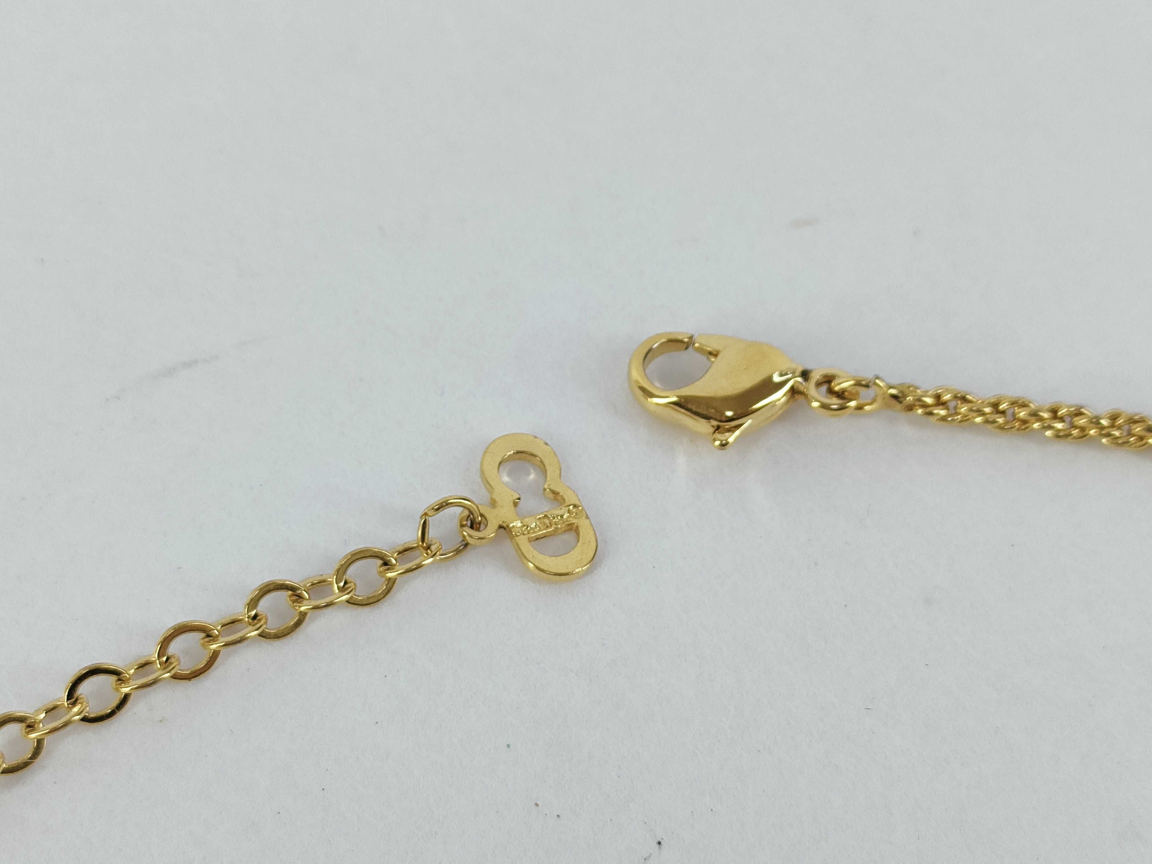 CD Logo Necklace GP Gold Scratches Necklace — view 5