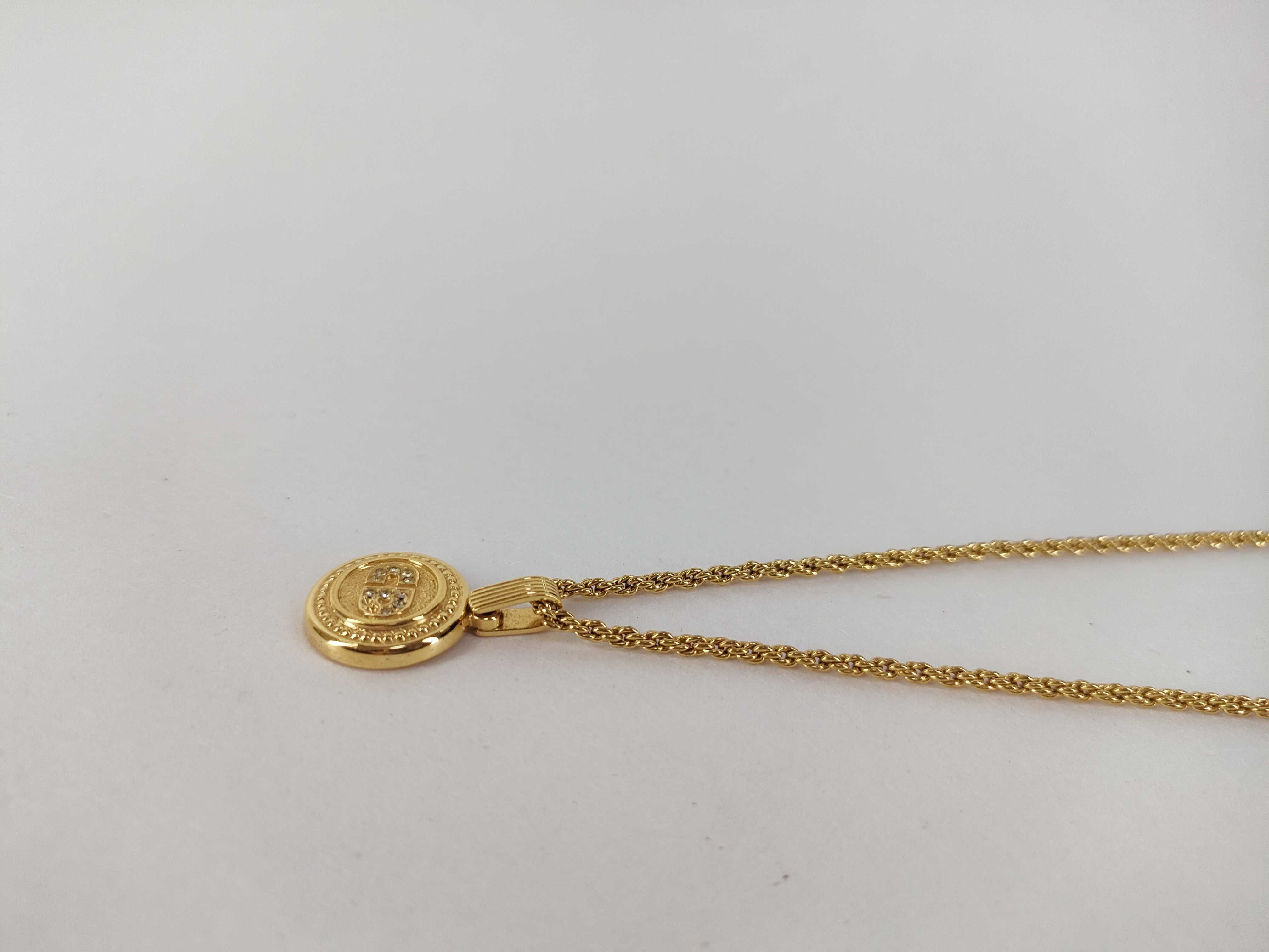 CD Logo Necklace GP Gold Scratches Necklace — view 6