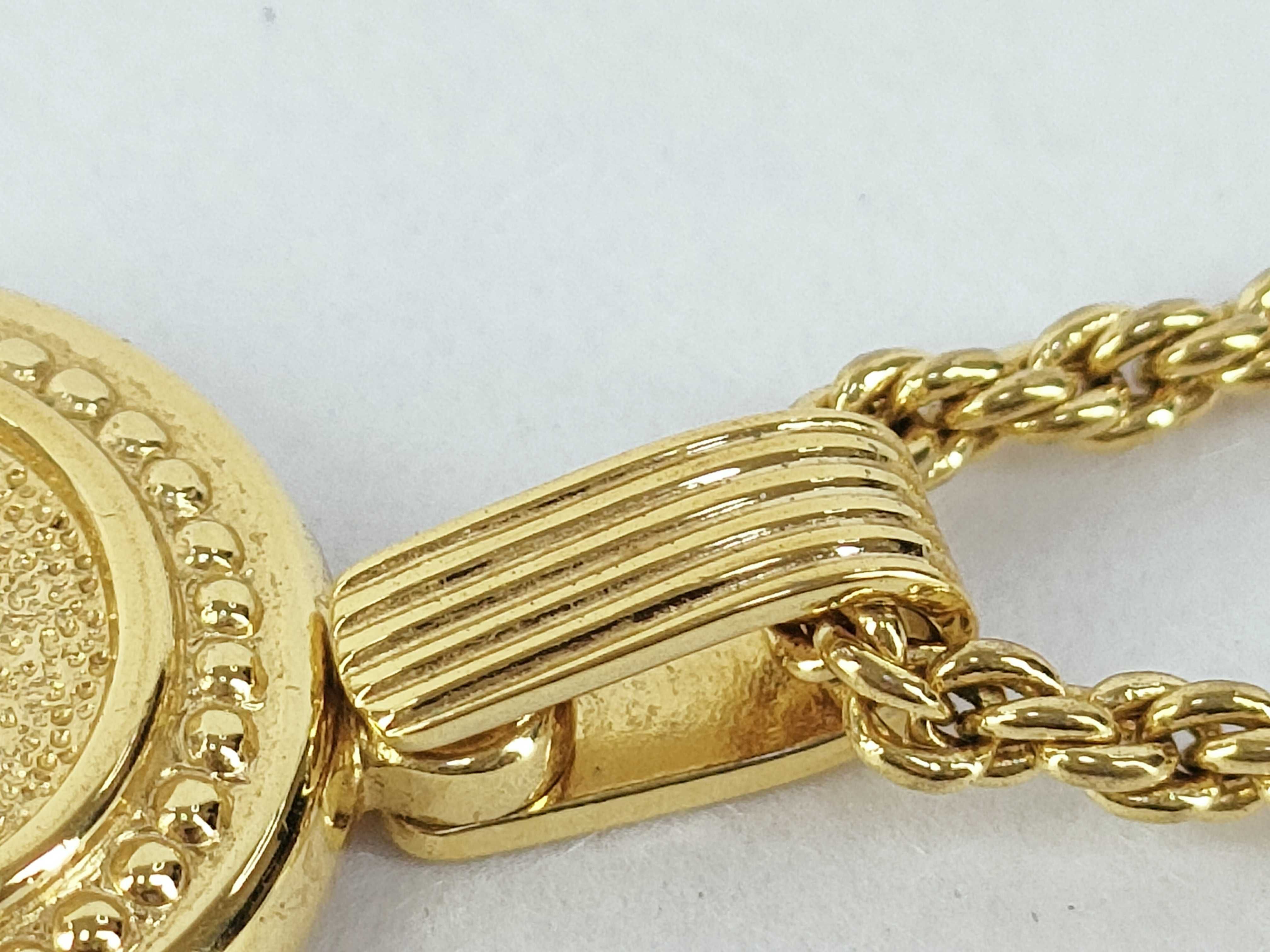 CD Logo Necklace GP Gold Scratches Necklace — view 8