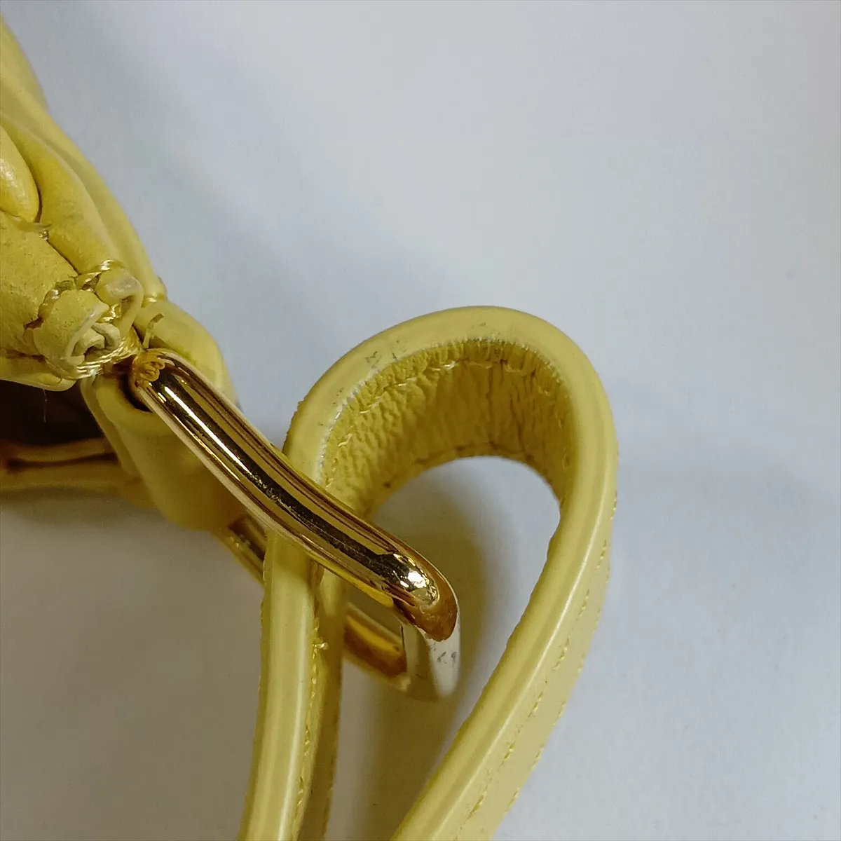 Mini Ava Leather Handbag, Yellow — view 11
