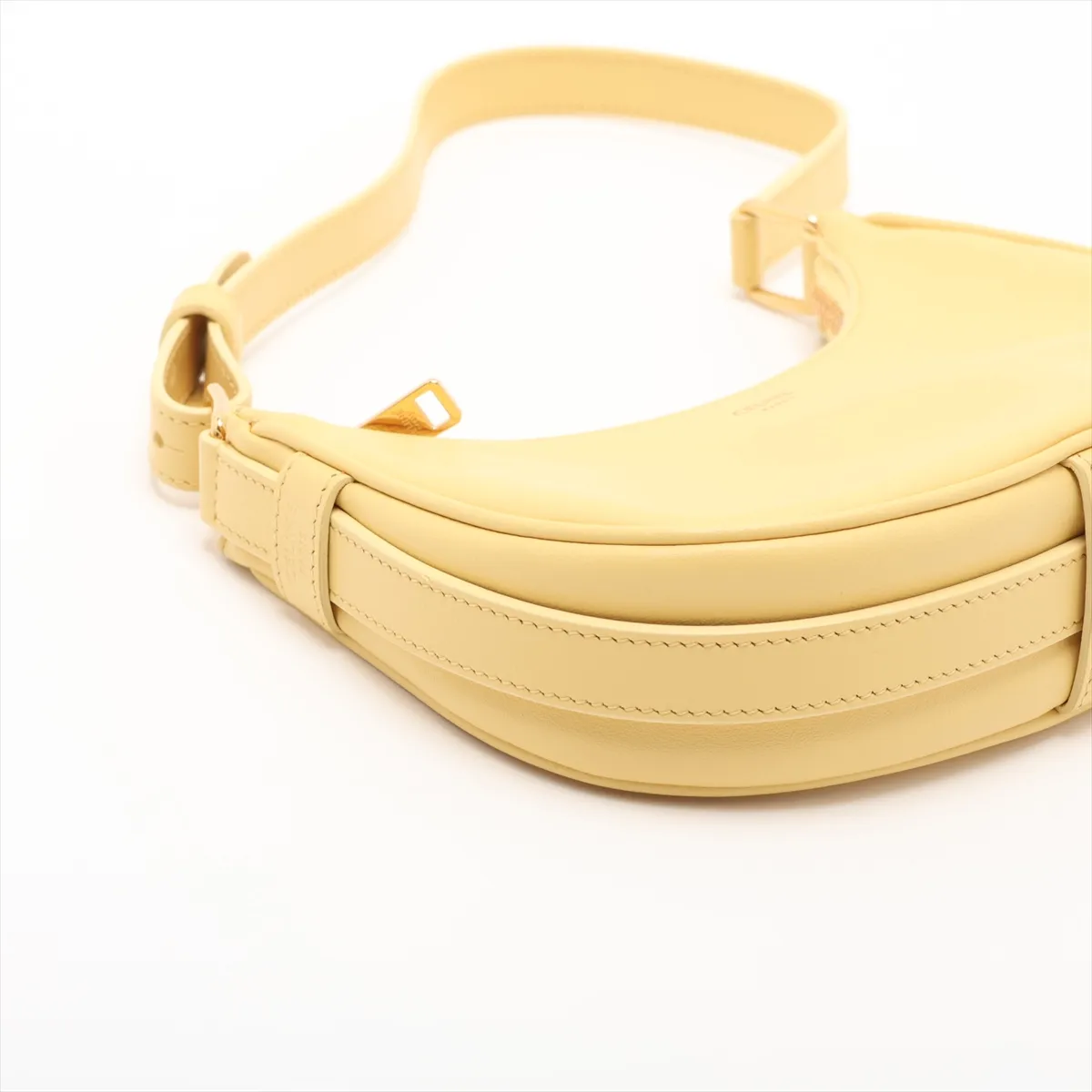 Mini Ava Leather Handbag, Yellow — view 4