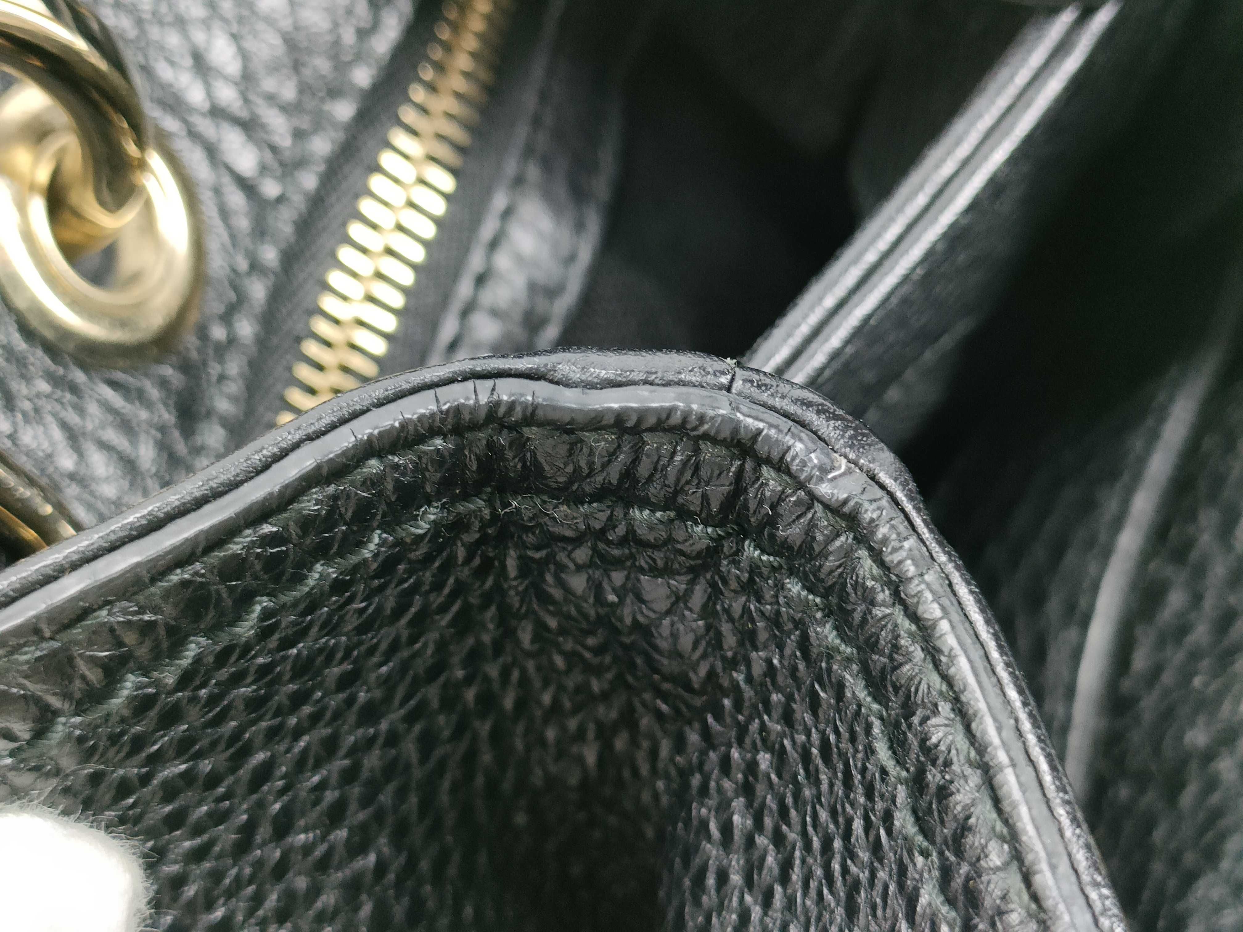 Bamboo Leather 2-Way Handbag, Black, 336032 (Handbag) — view 12