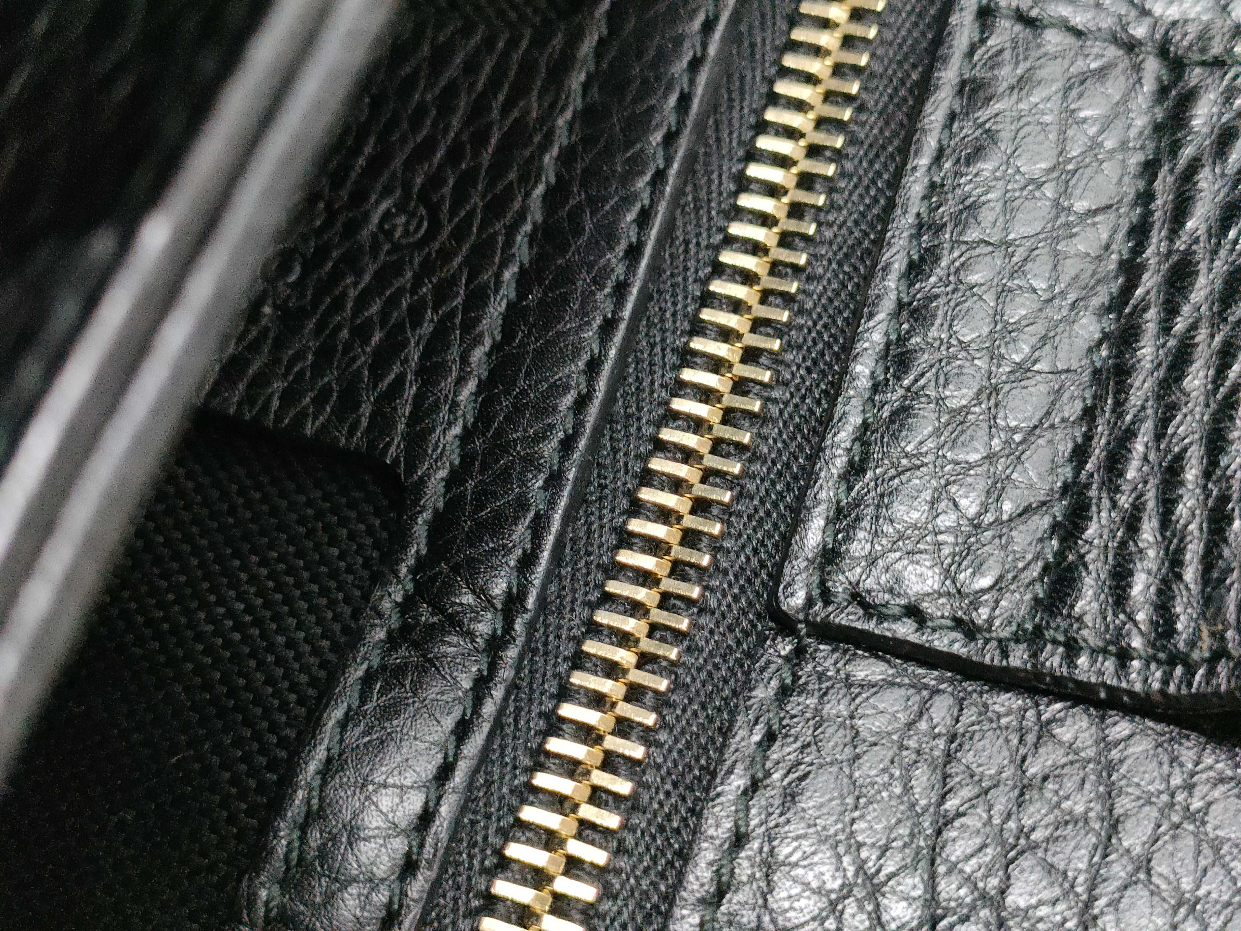 Bamboo Leather 2-Way Handbag, Black, 336032 (Handbag) — view 14