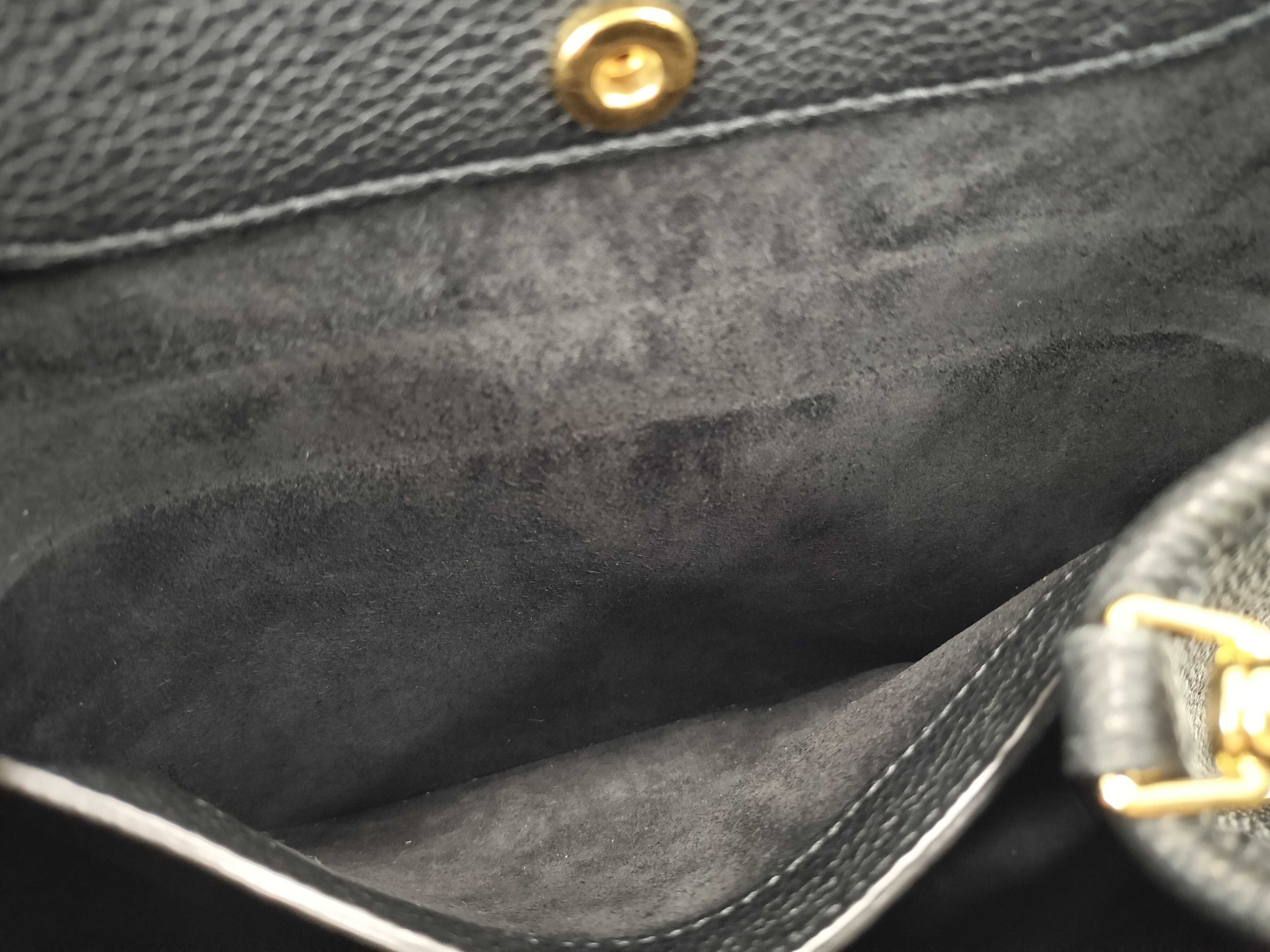 Small Fold Cabas Leather 2-Way Handbag, Black — view 11