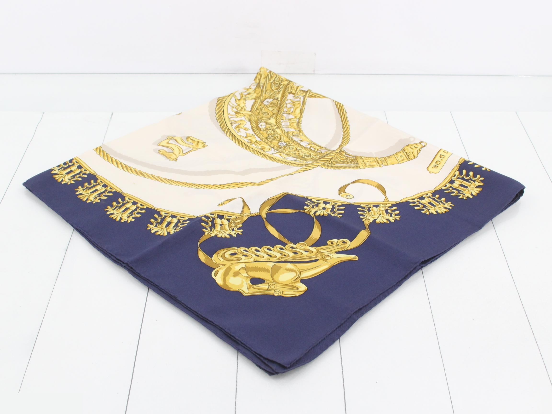 Hermès Carre 90 "The Golden Knight" Large Scarf — view 2