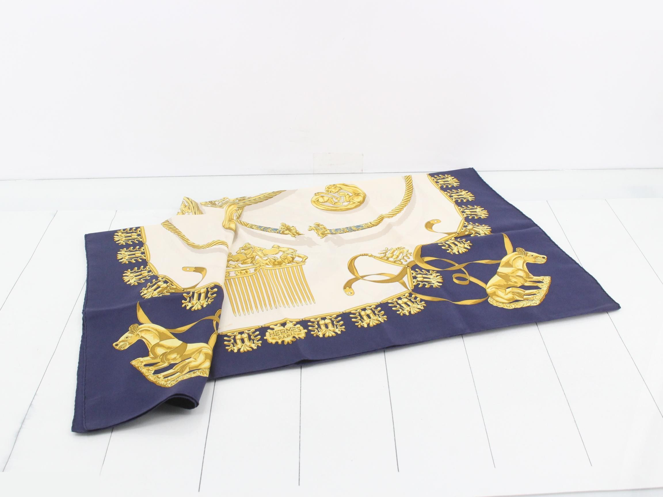 Hermès Carre 90 "The Golden Knight" Large Scarf — view 3