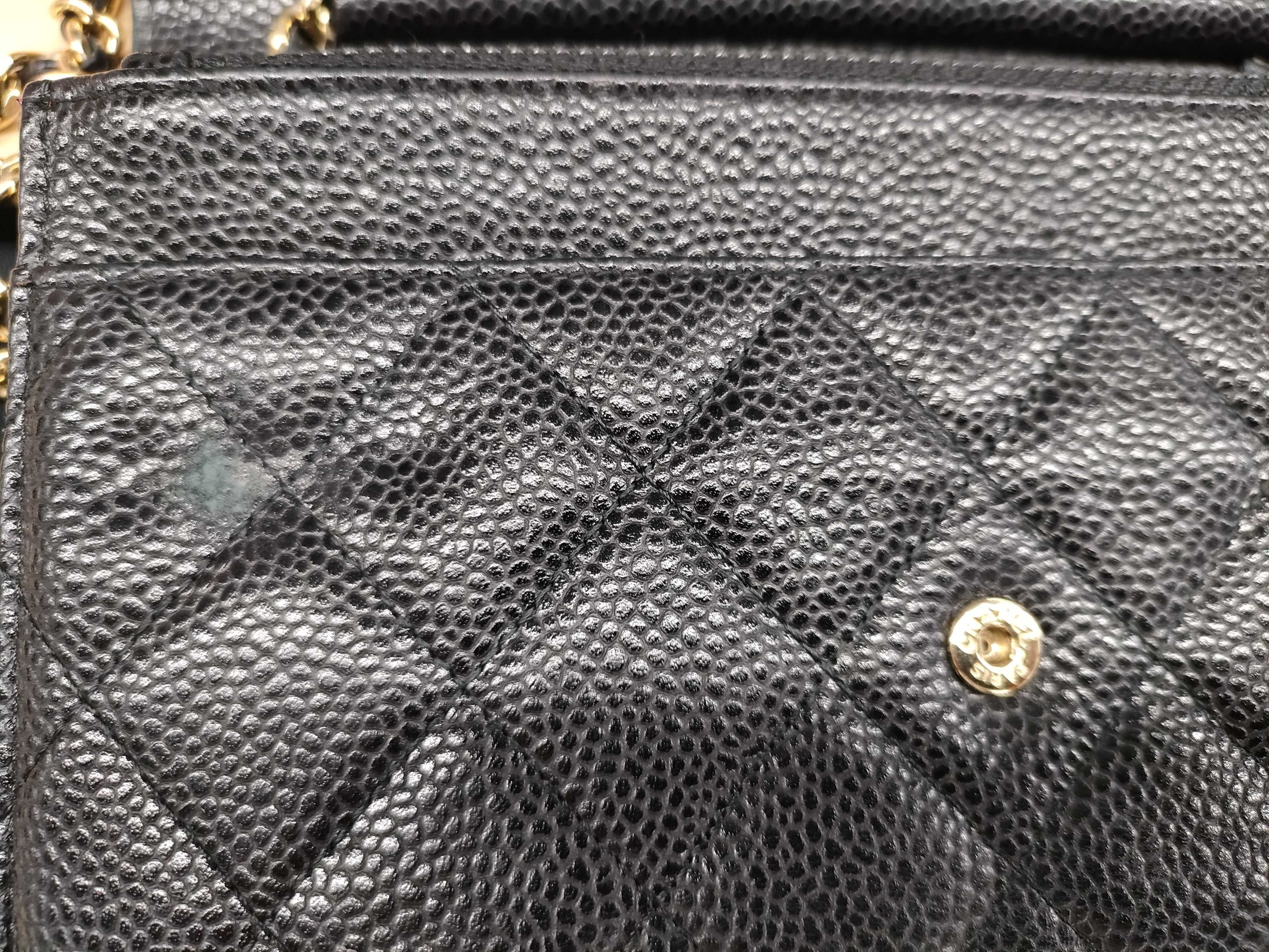 Caviar Skin Chain Wallet Shoulder Bag — view 13