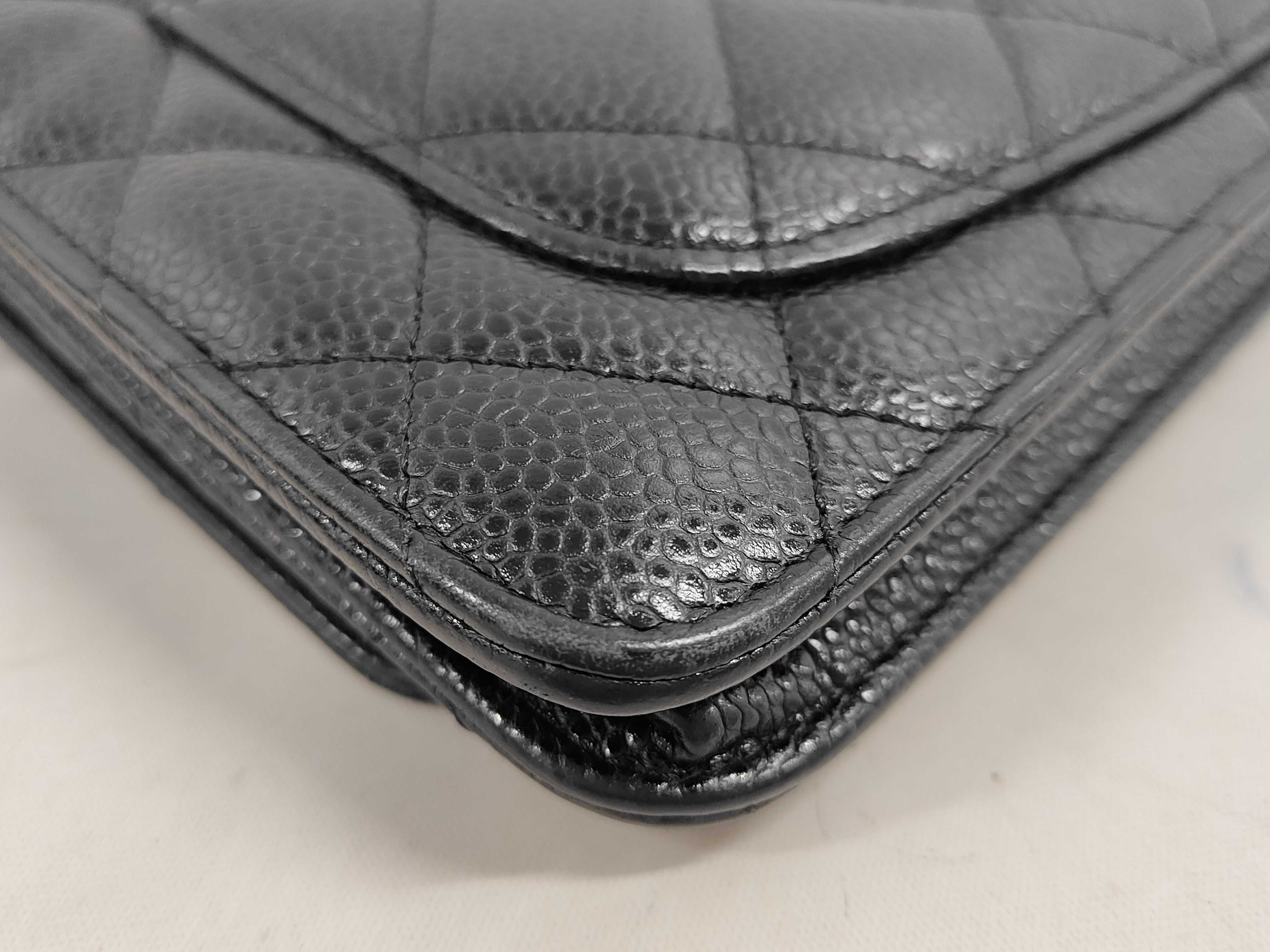 Caviar Skin Chain Wallet Shoulder Bag — view 3