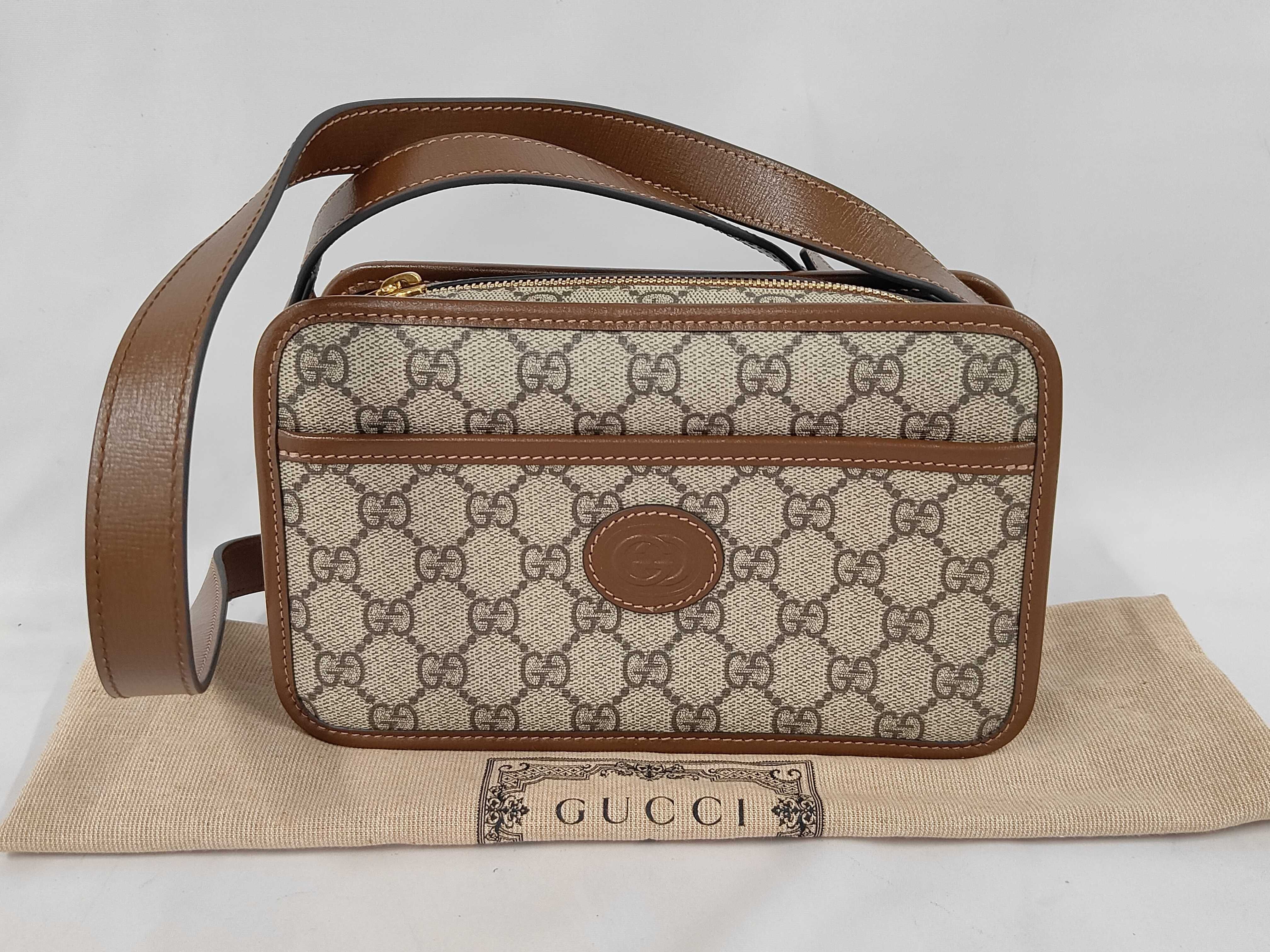GG Supreme Leather Shoulder Bag