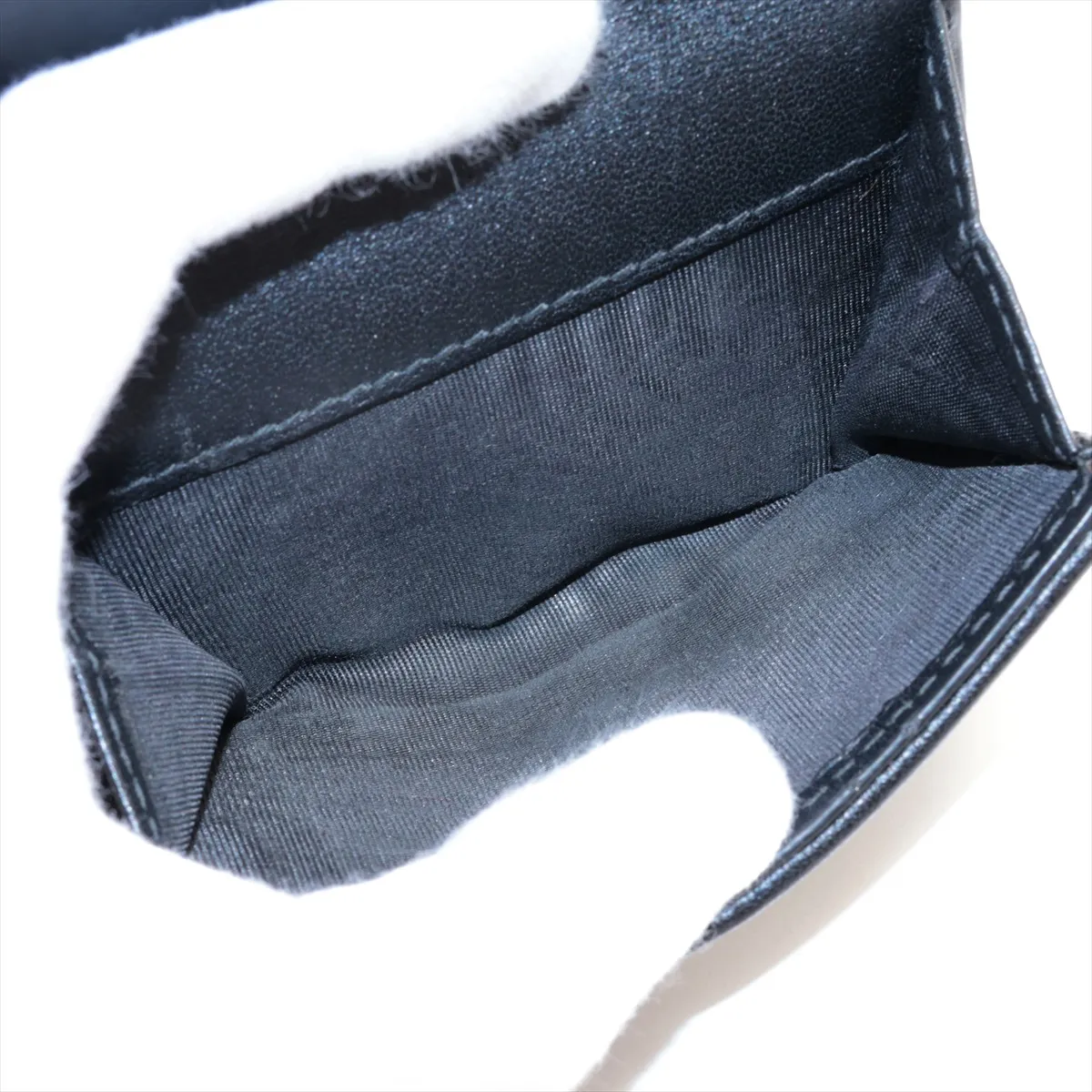 Lady Dior Cannage Leather Compact Wallet, Black — view 6