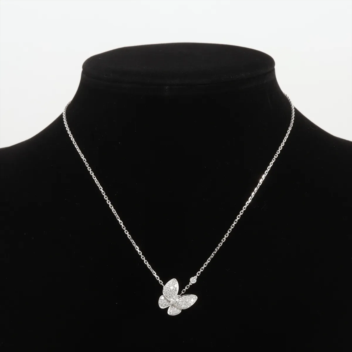 de Papillon Diamond Necklace 750 (WG) 6.2g JX033094 Clasp Light Curette Small Bracket Ring Opening on Pull Ring Side — view 5