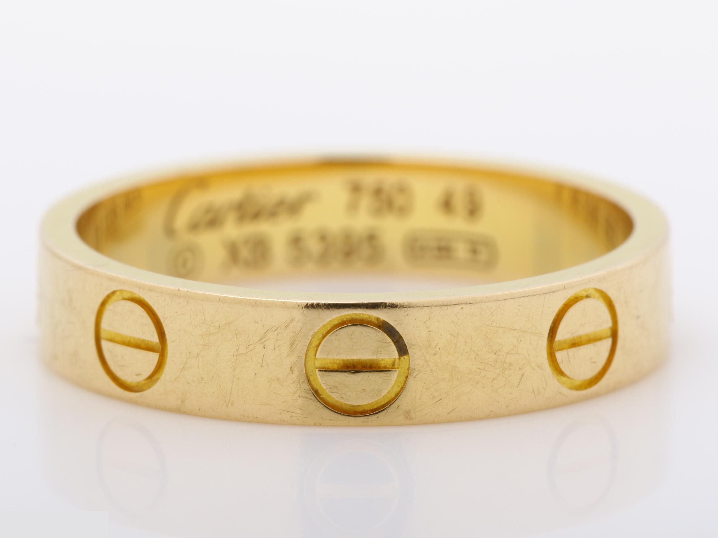 Mini Love Ring, 750PG, 3g, Size #49, Width approx. 3.5mm — view 2