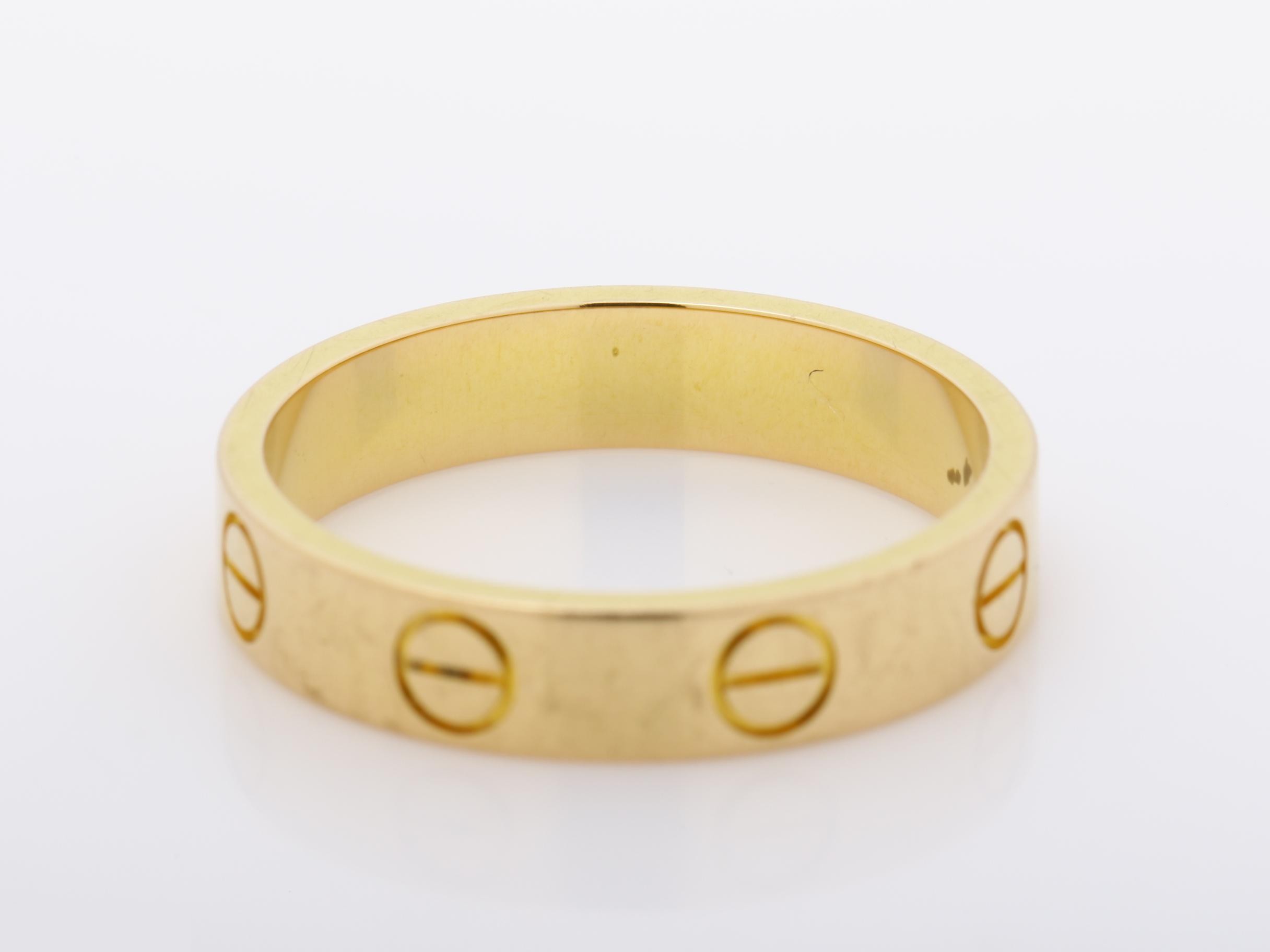 Mini Love Ring, 750PG, 3g, Size #49, Width approx. 3.5mm — view 4