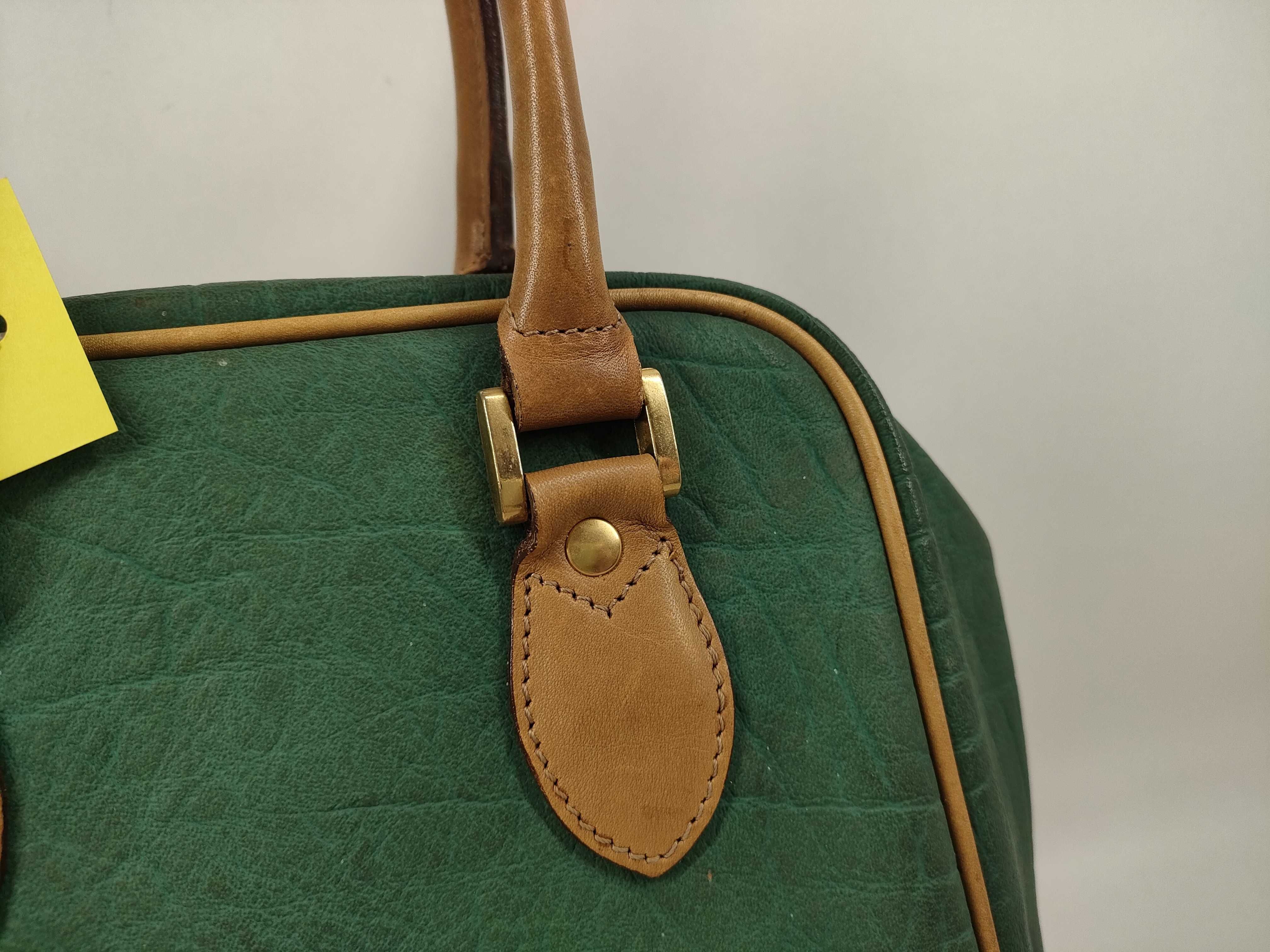 MONSIEUR SPORTS Vintage Green Leather Handbag — view 3