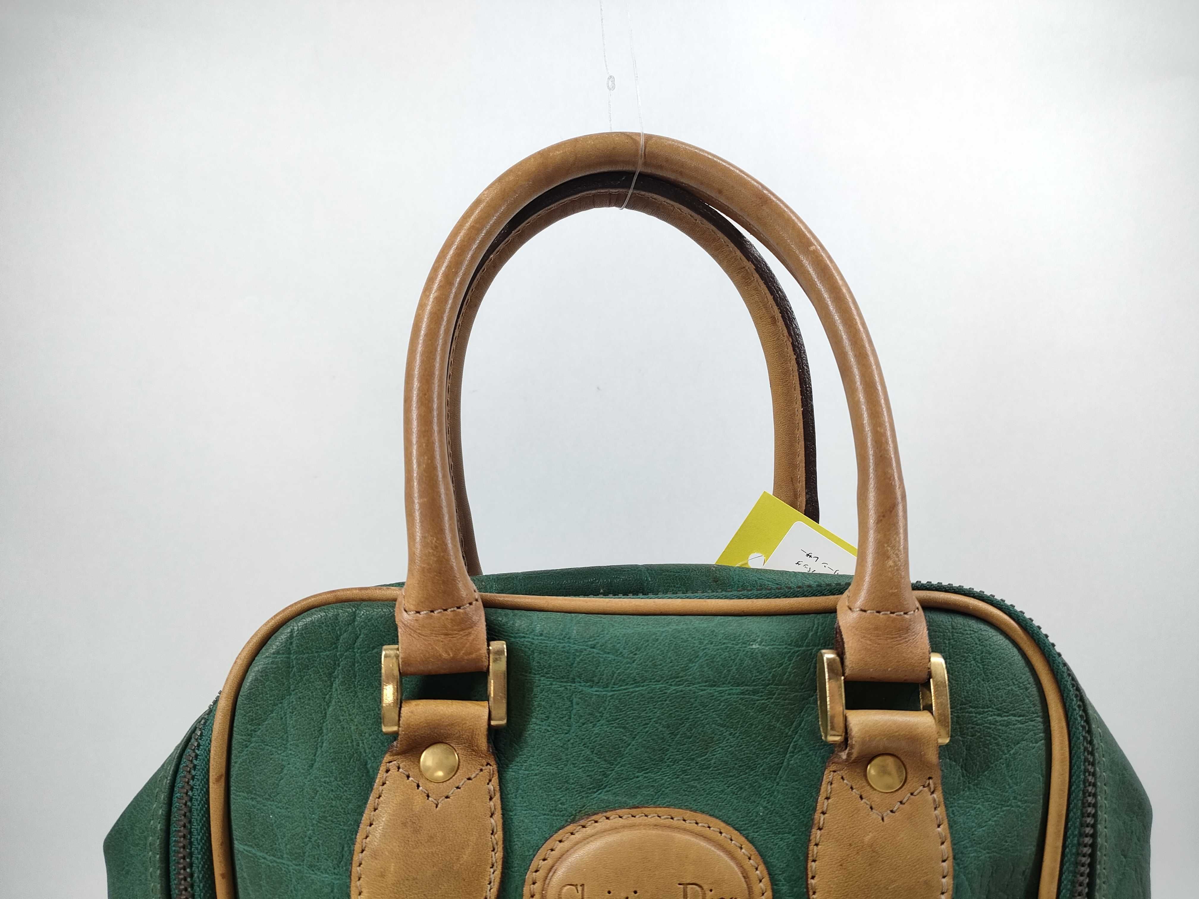 MONSIEUR SPORTS Vintage Green Leather Handbag — view 4