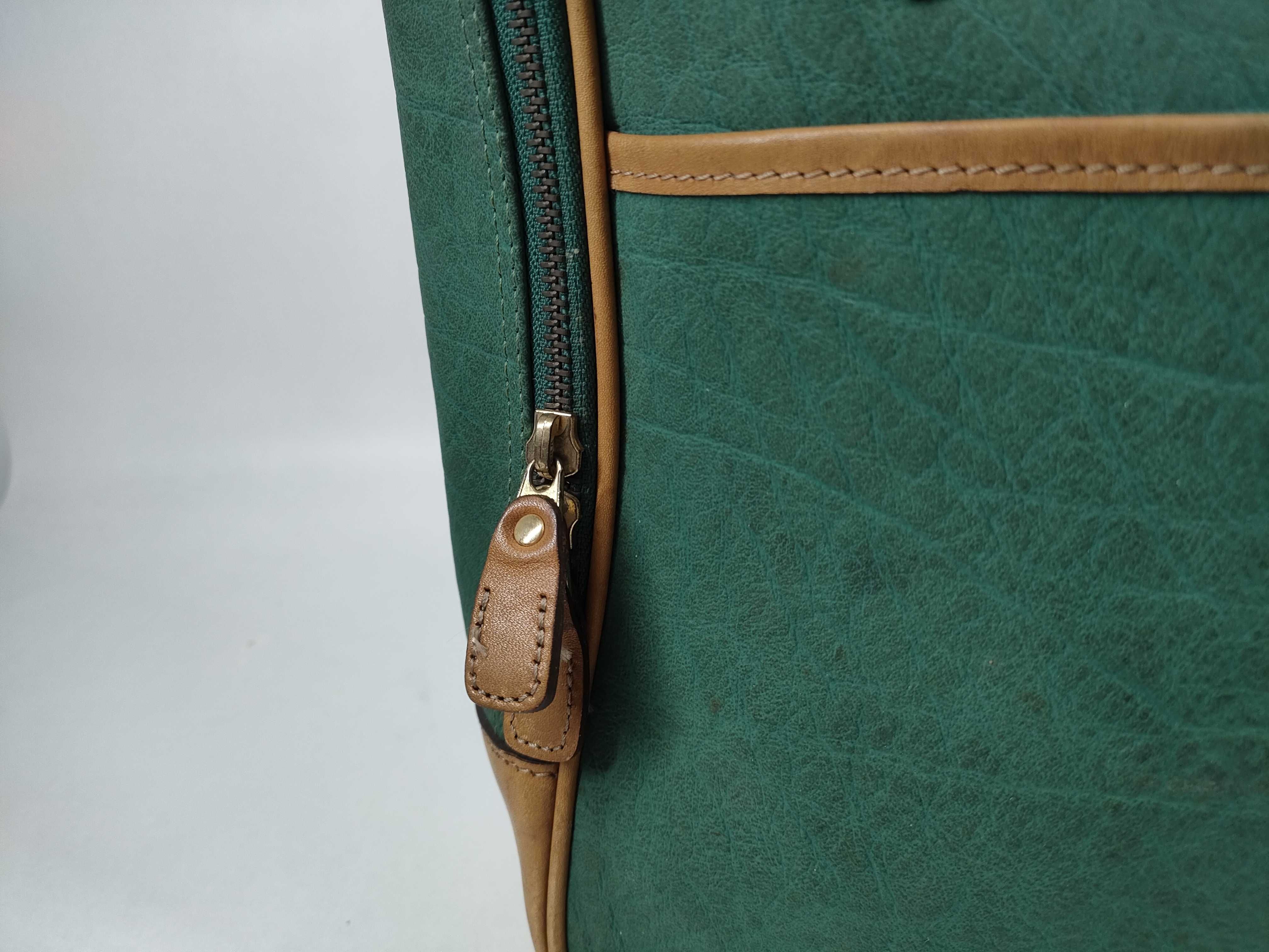 MONSIEUR SPORTS Vintage Green Leather Handbag — view 5
