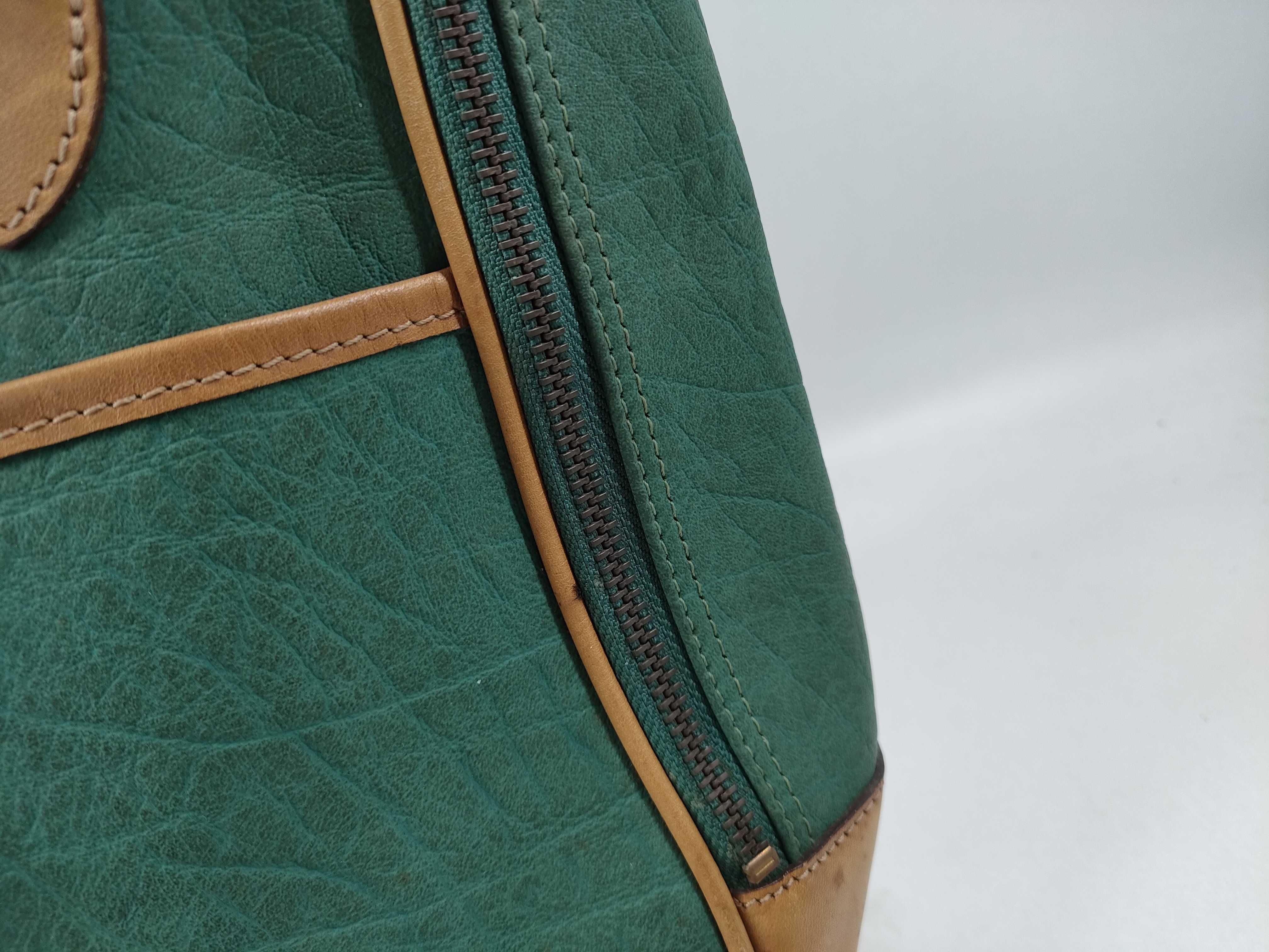 MONSIEUR SPORTS Vintage Green Leather Handbag — view 6