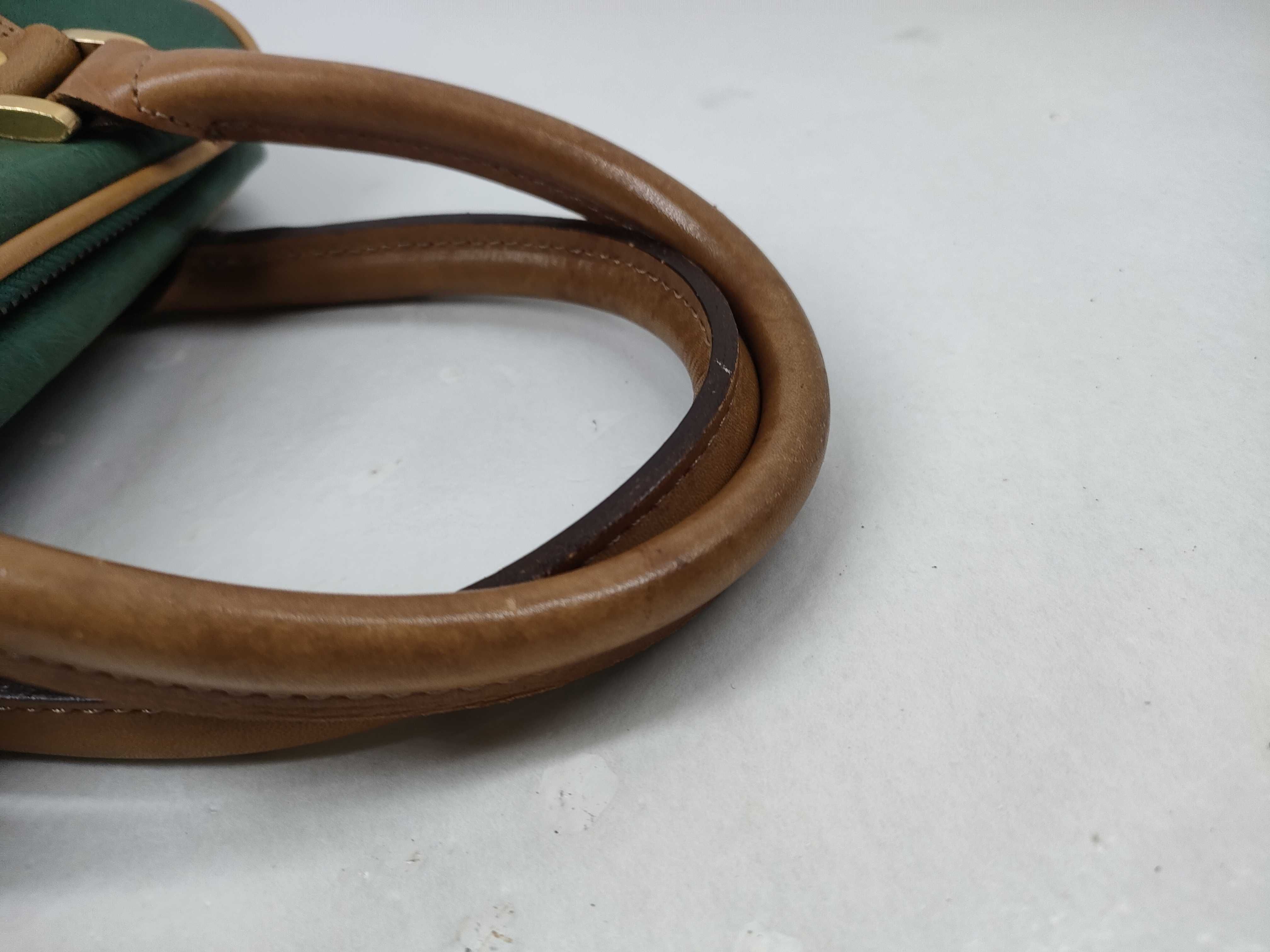 MONSIEUR SPORTS Vintage Green Leather Handbag — view 7