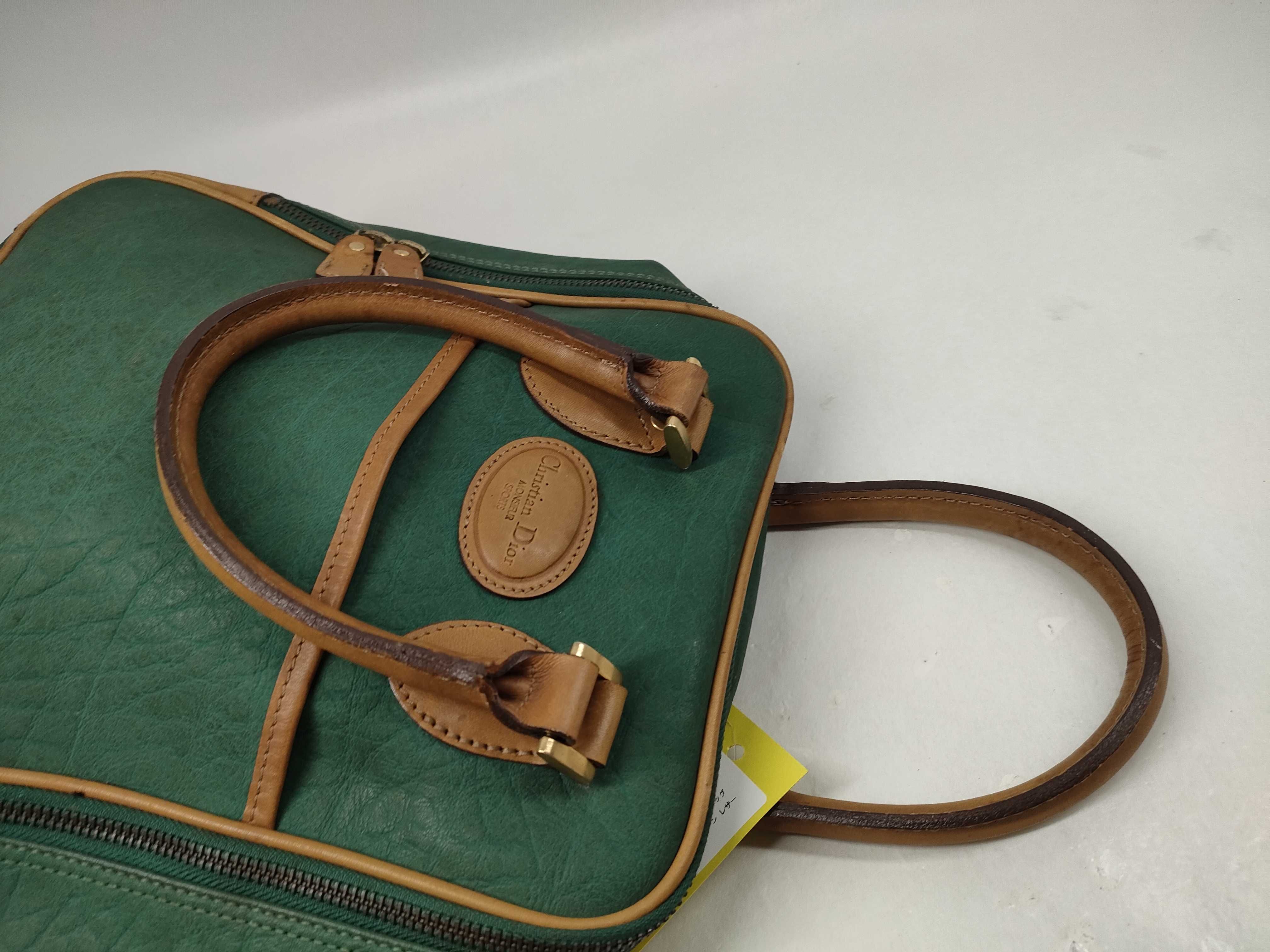 MONSIEUR SPORTS Vintage Green Leather Handbag — view 8