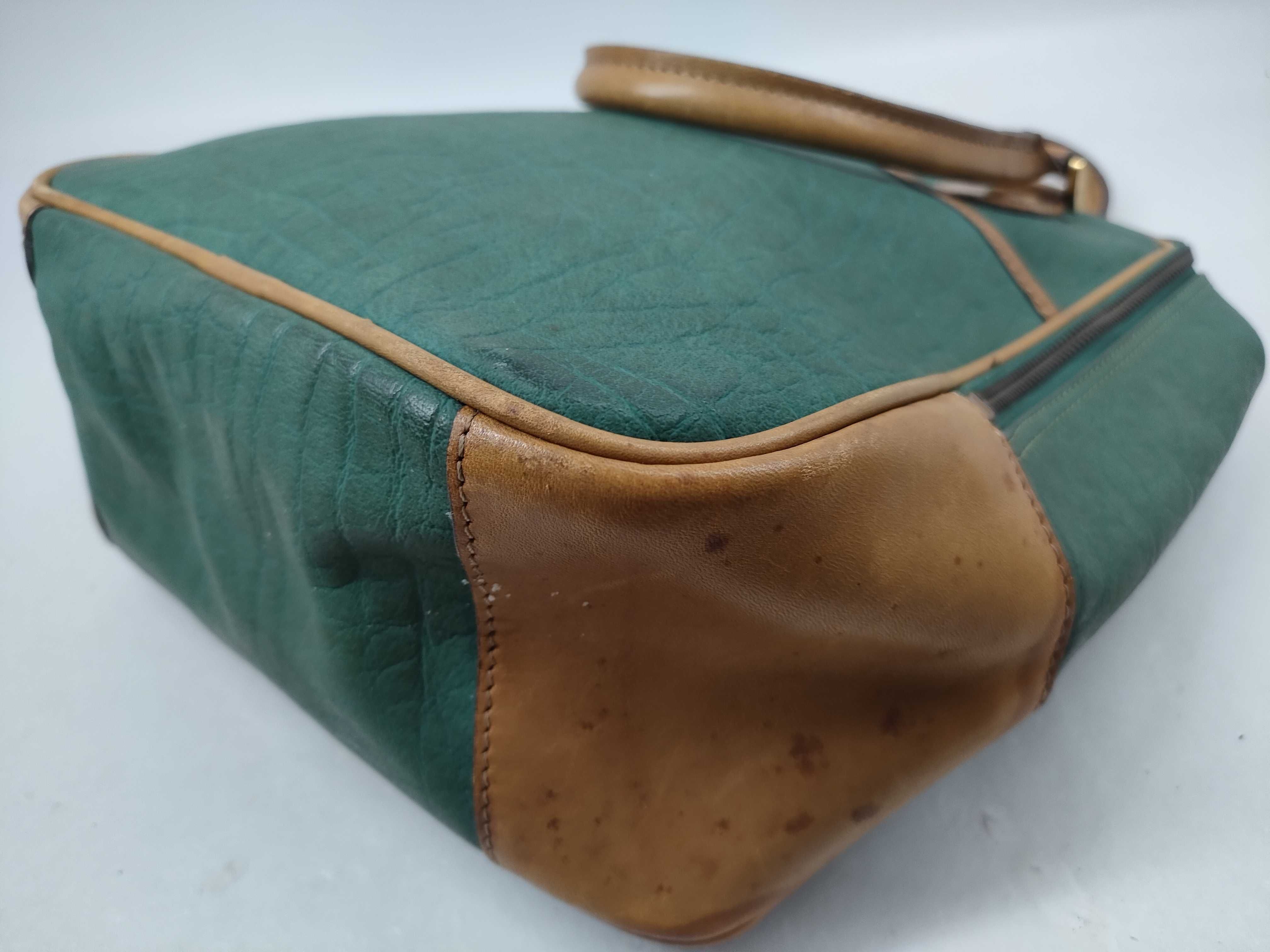 MONSIEUR SPORTS Vintage Green Leather Handbag — view 9