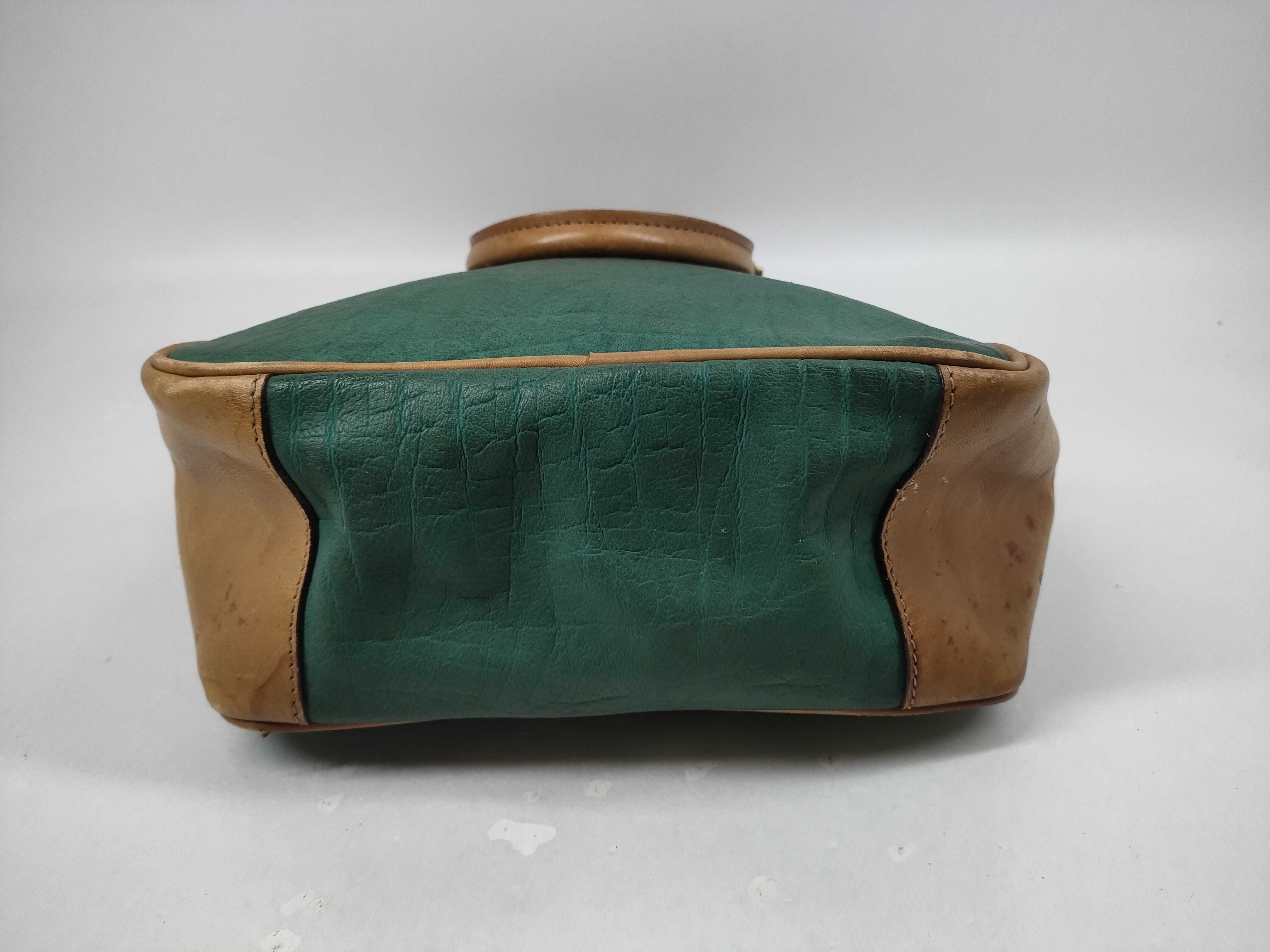 MONSIEUR SPORTS Vintage Green Leather Handbag — view 10