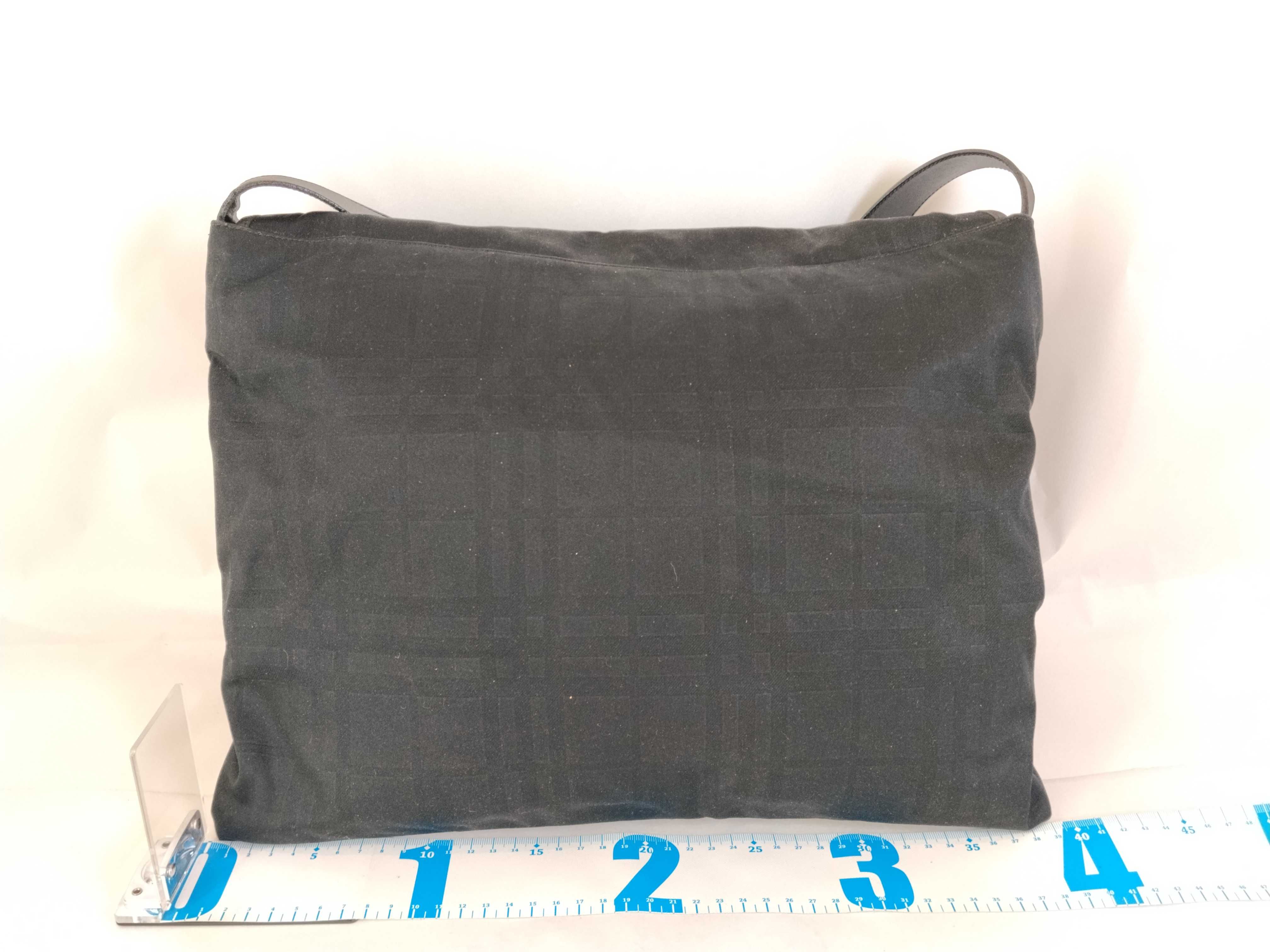 Nylon Shoulder Bag, Black — view 2