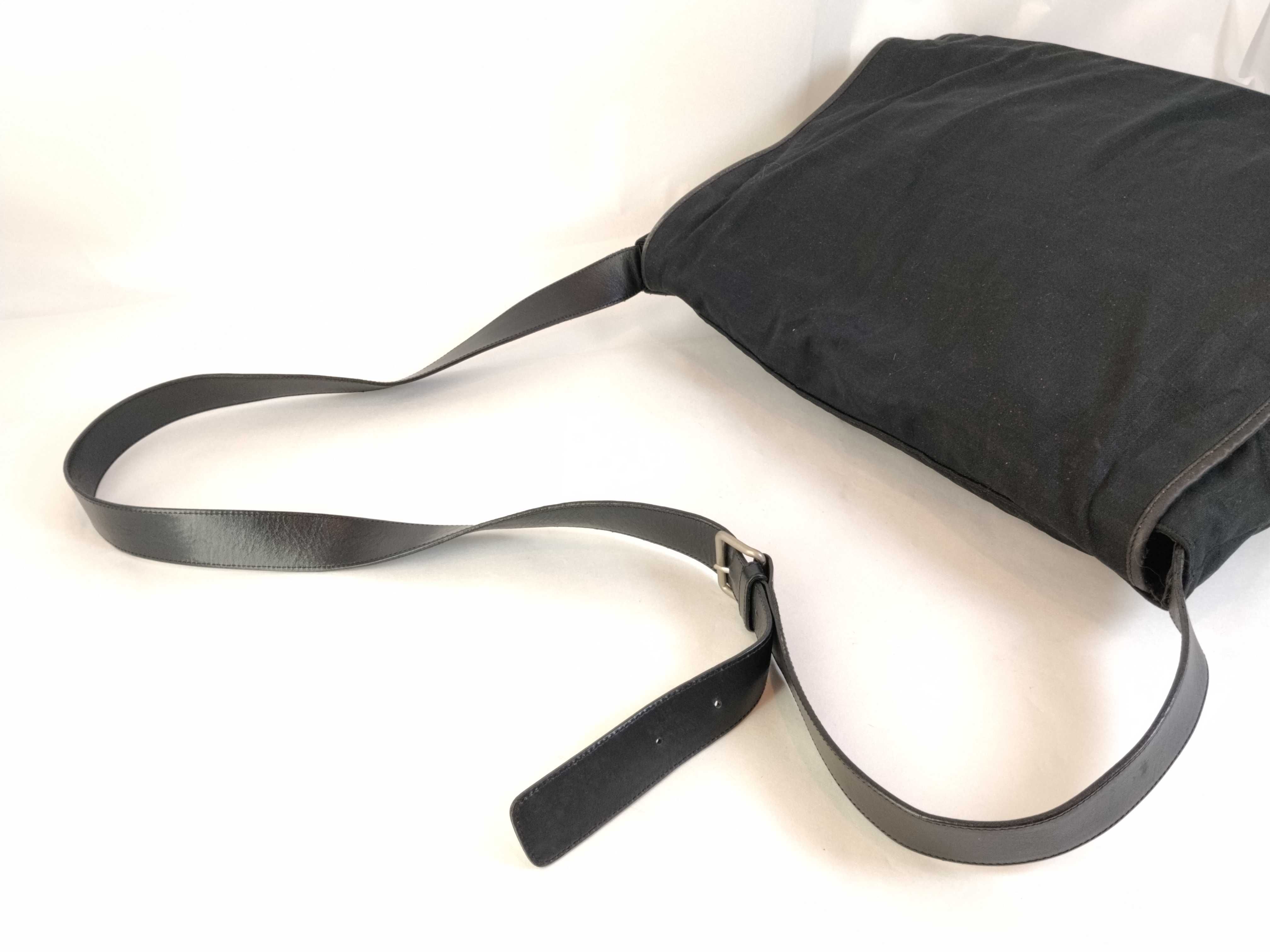 Nylon Shoulder Bag, Black — view 3