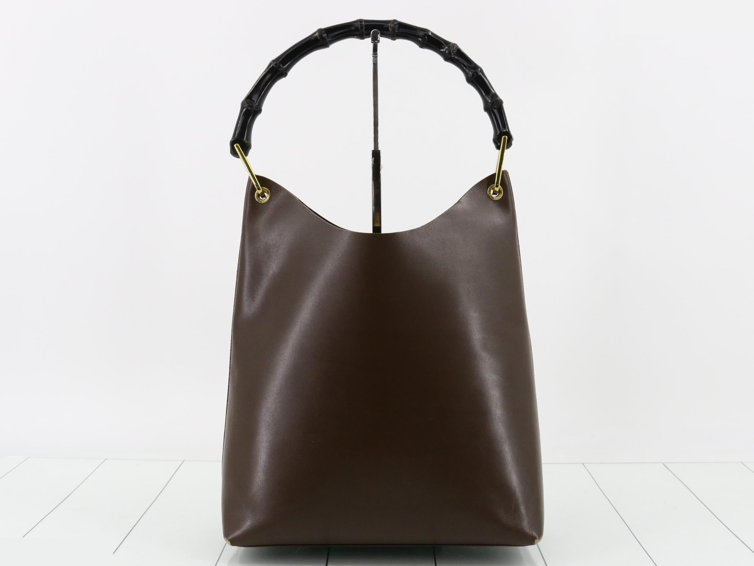 Bamboo Leather One-Shoulder Handbag — view 2