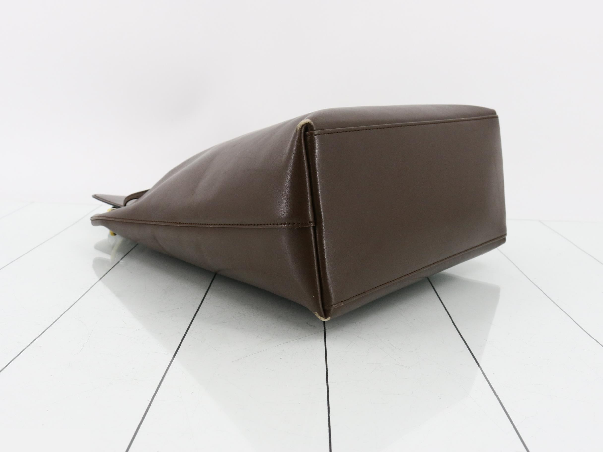 Bamboo Leather One-Shoulder Handbag — view 5
