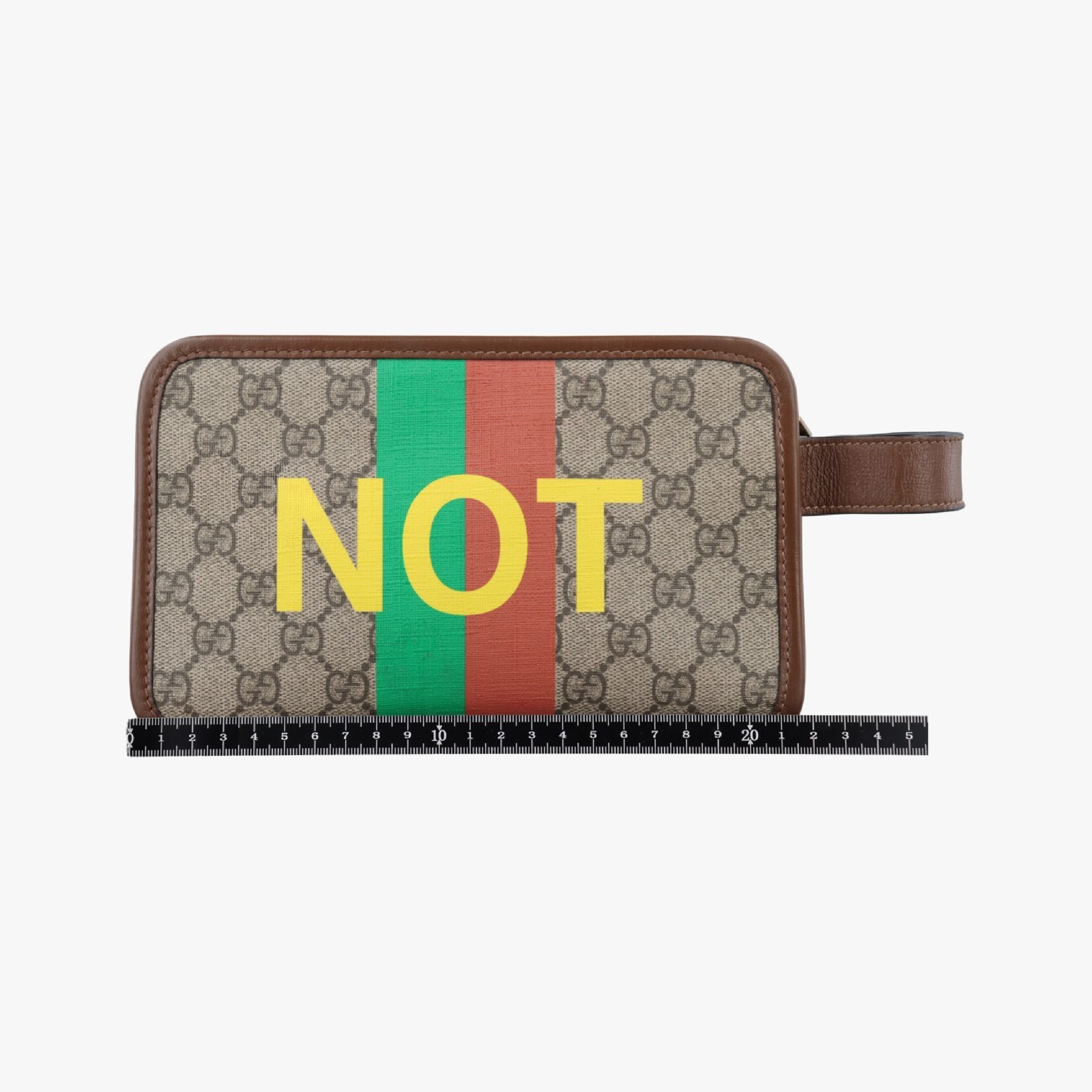 Faux Knot GG Supreme Beige x Multi PVC Coated Canvas Clutch Bag 636243 — view 2
