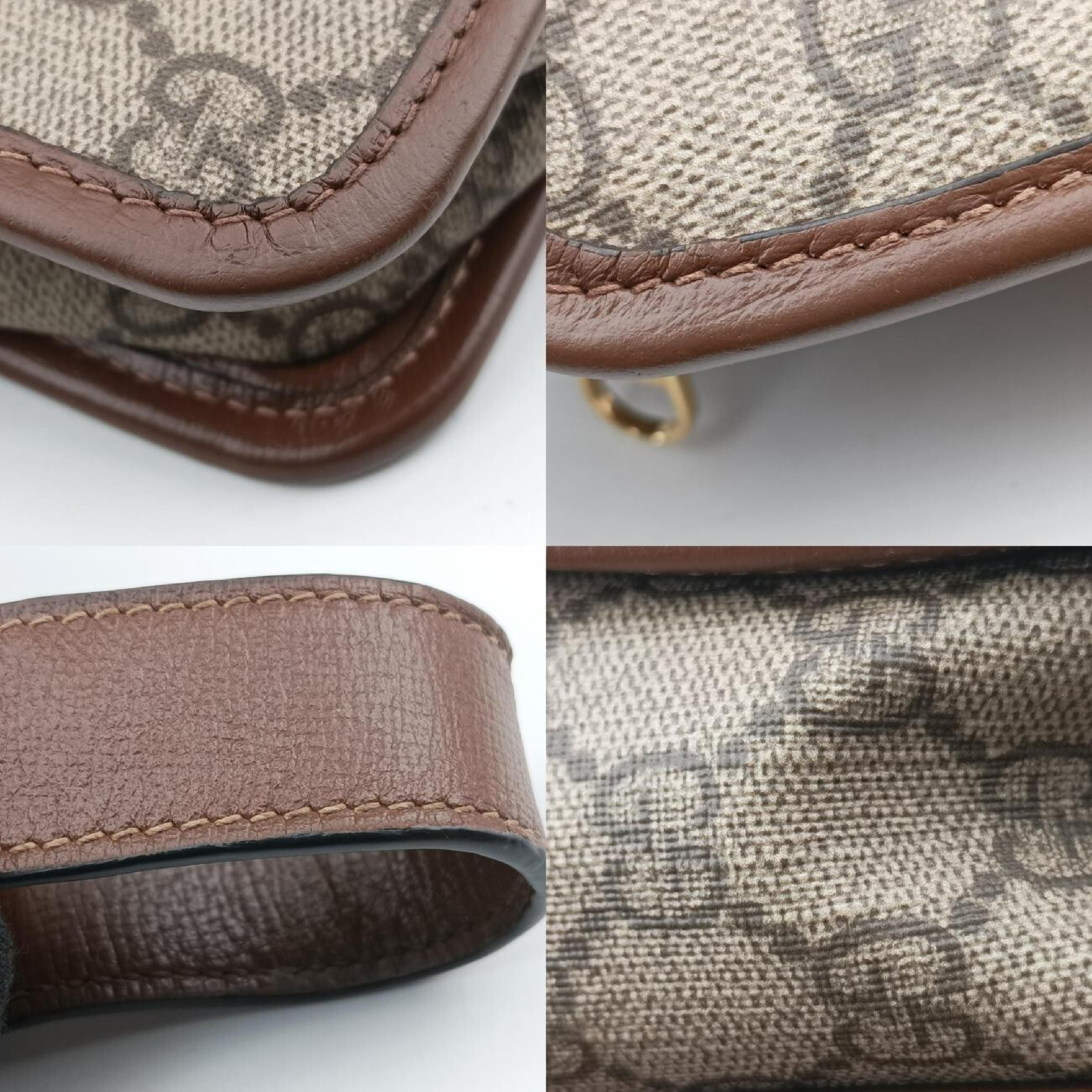 Faux Knot GG Supreme Beige x Multi PVC Coated Canvas Clutch Bag 636243 — view 10