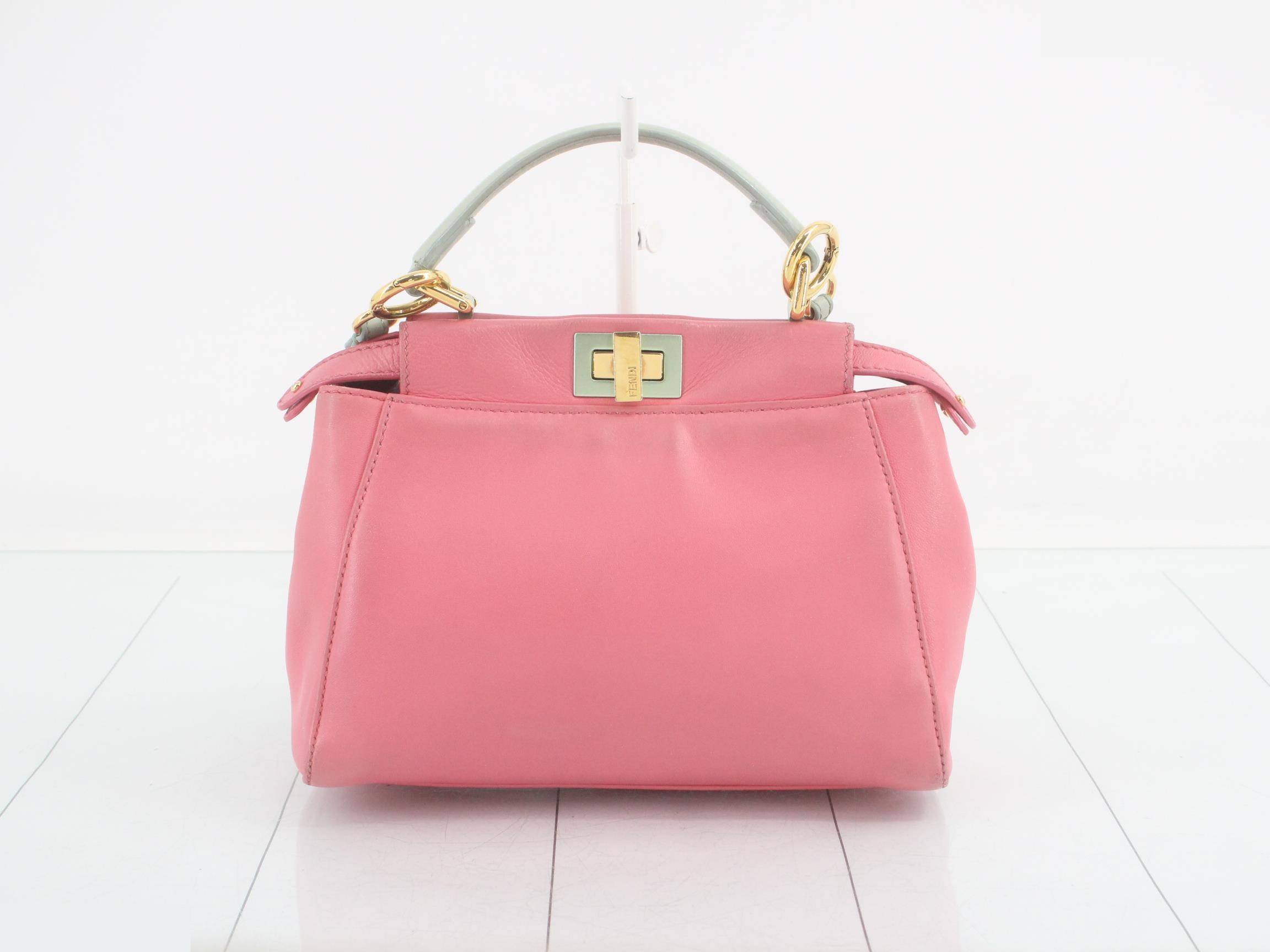Peekaboo small leather 2WAY shoulder/handbag pink — view 2