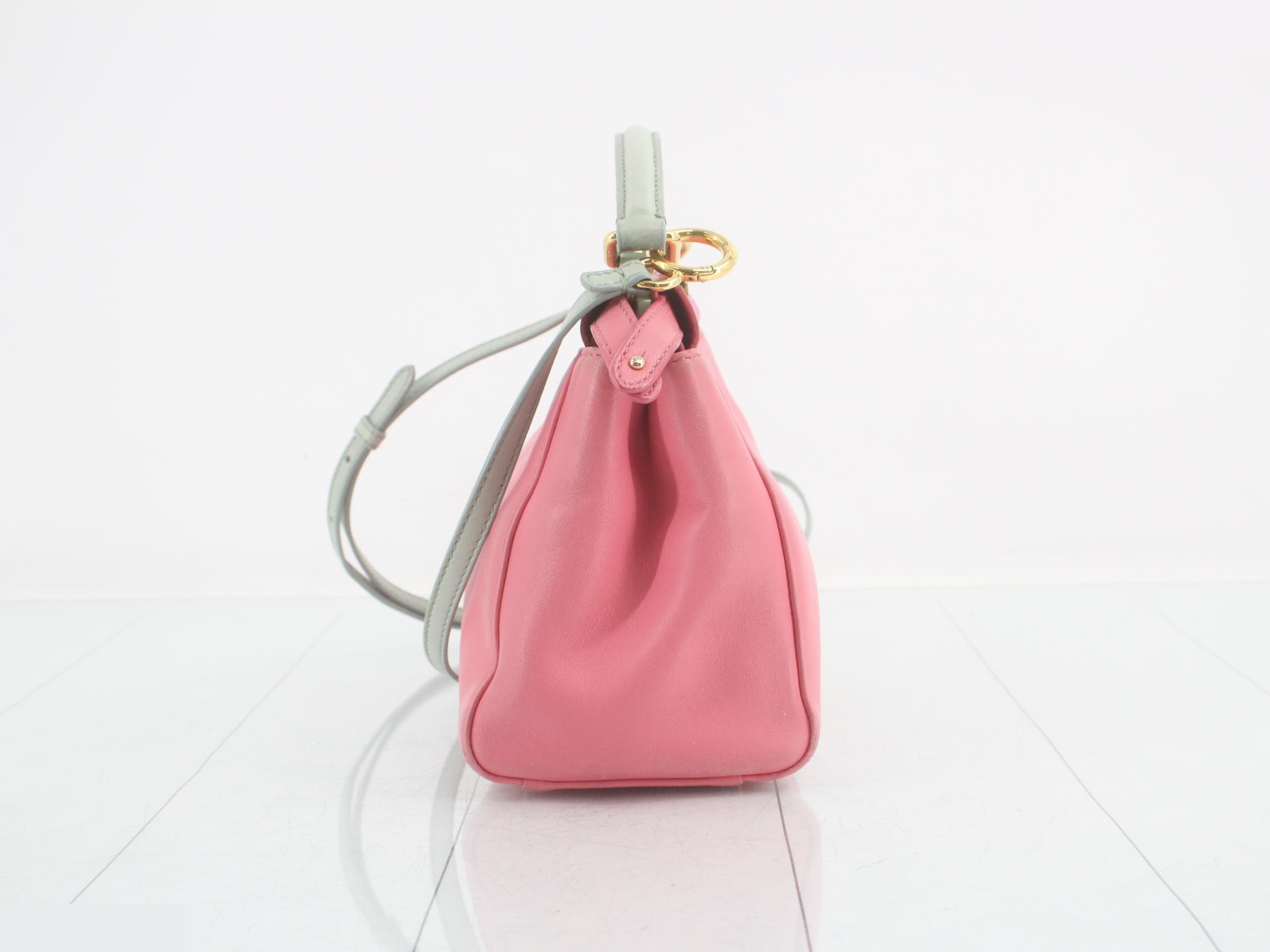 Peekaboo small leather 2WAY shoulder/handbag pink — view 3